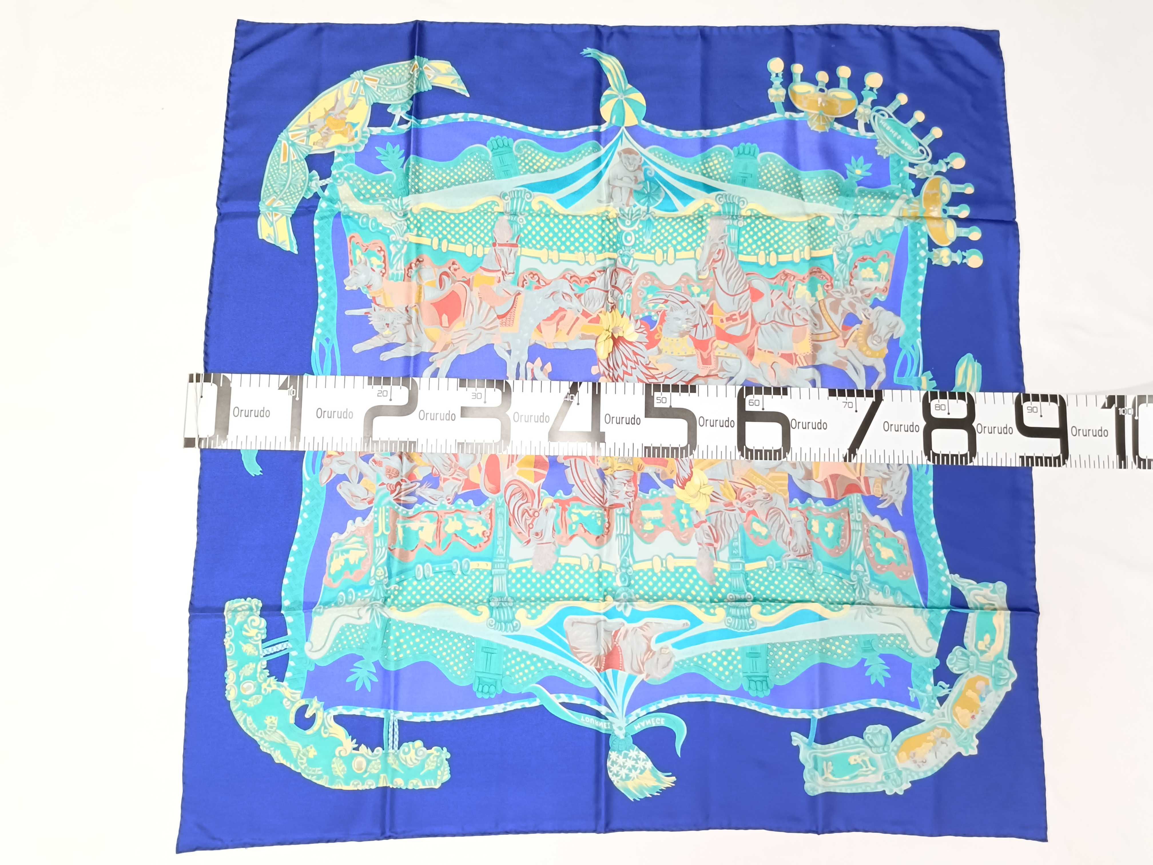 Hermes Tournez Manege 90 Silk Scarf by Michel Duchene