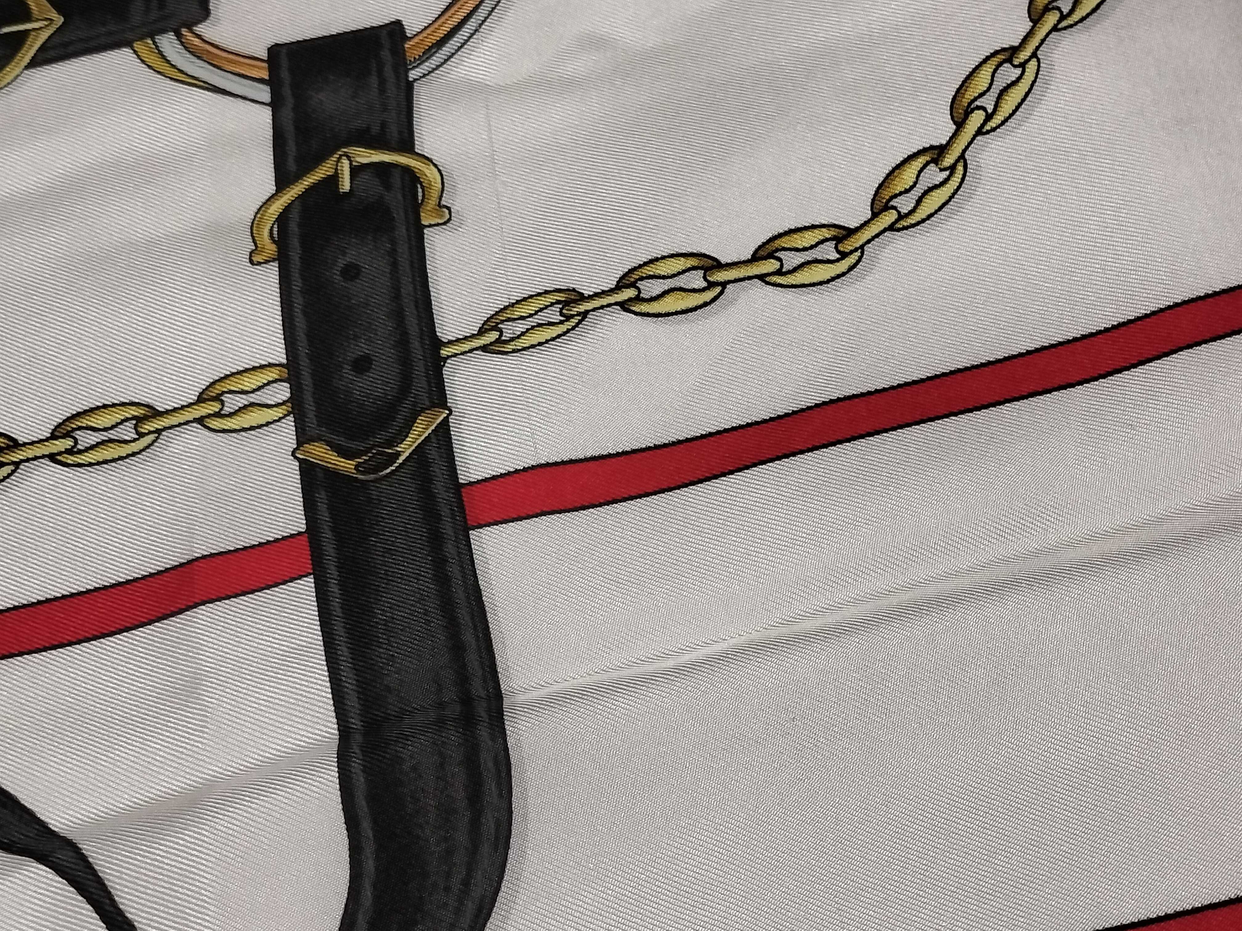 Cartier Must de Cartier Silk Scarf with Chain and Belt Motif