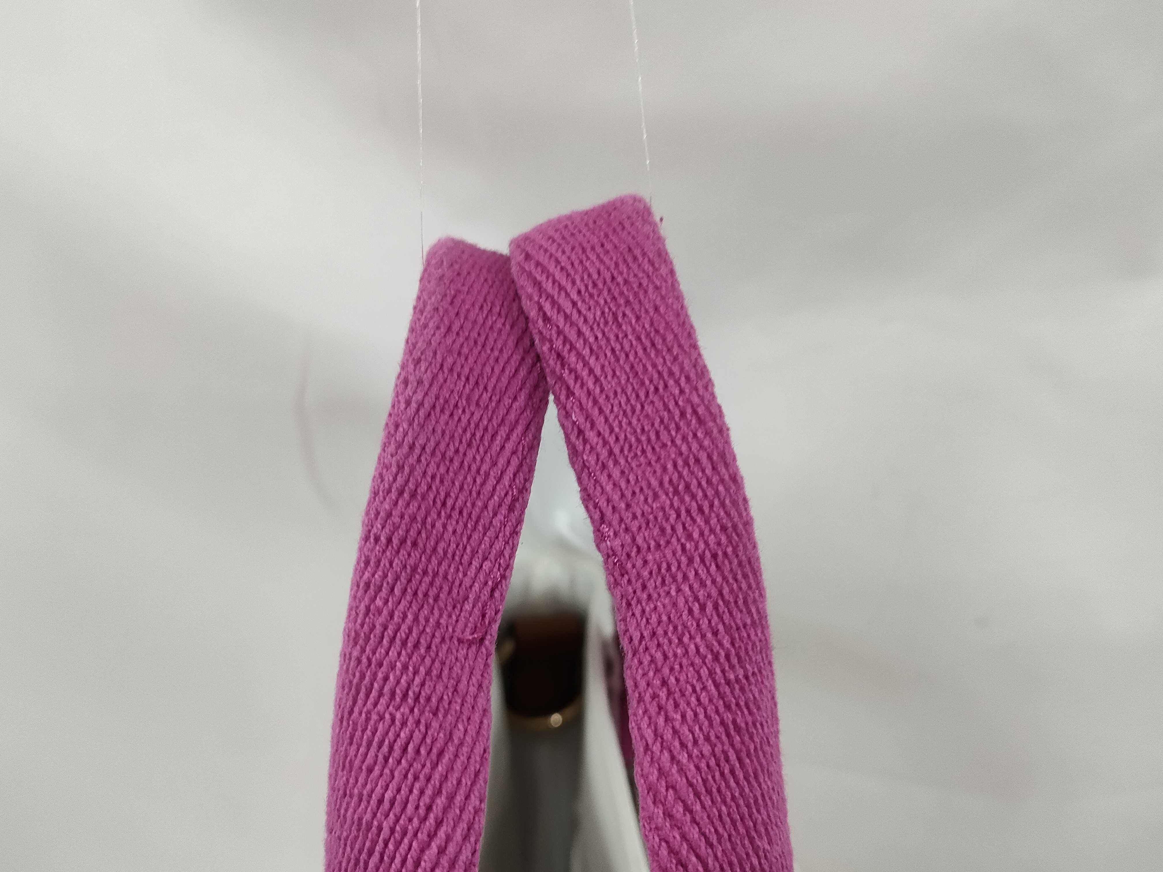 Chloe Mini Woody Canvas Tote Bag in White and Magenta