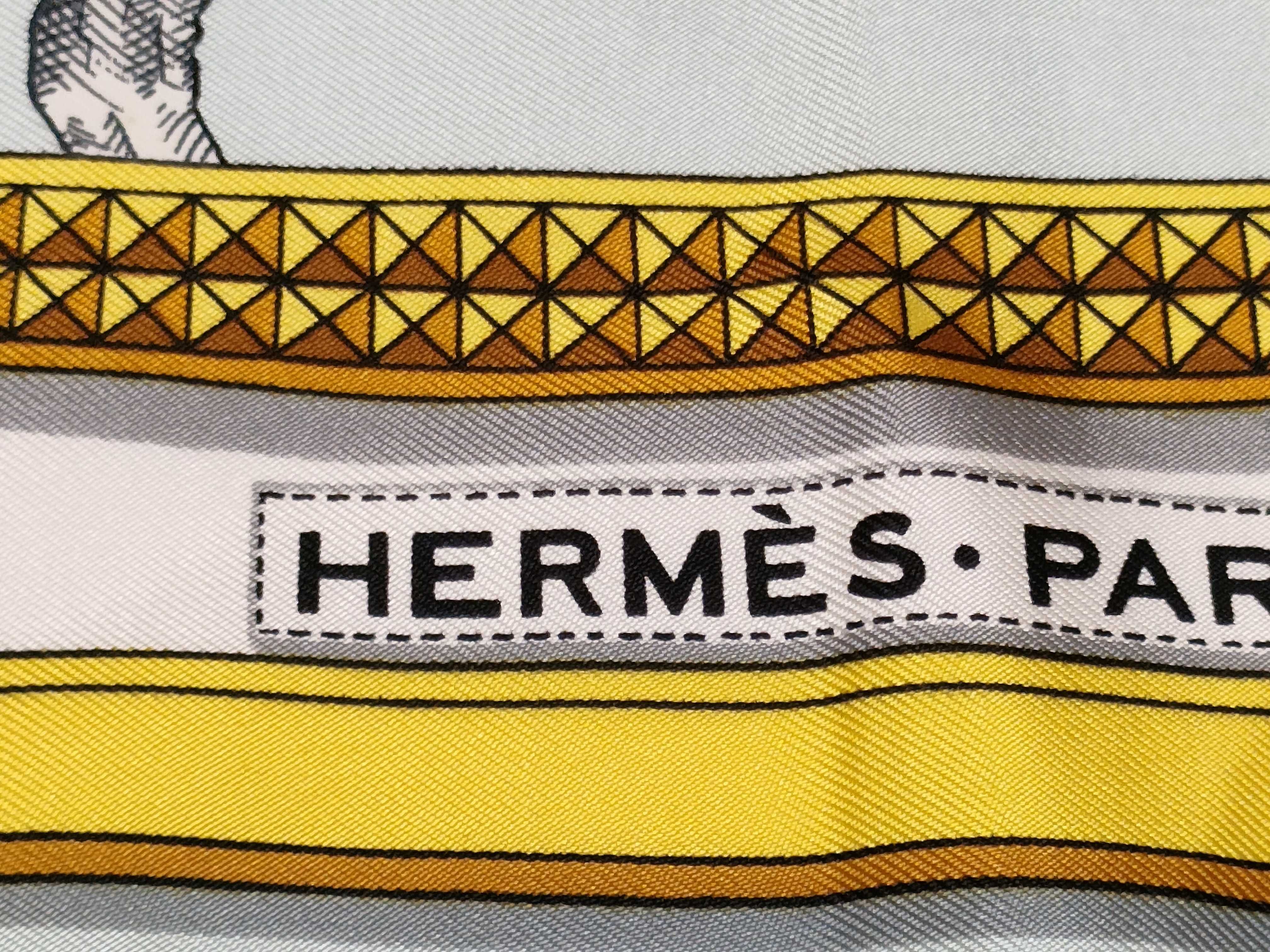Hermes Grand Apparat Silk Scarf Designed by Jacques Eudel