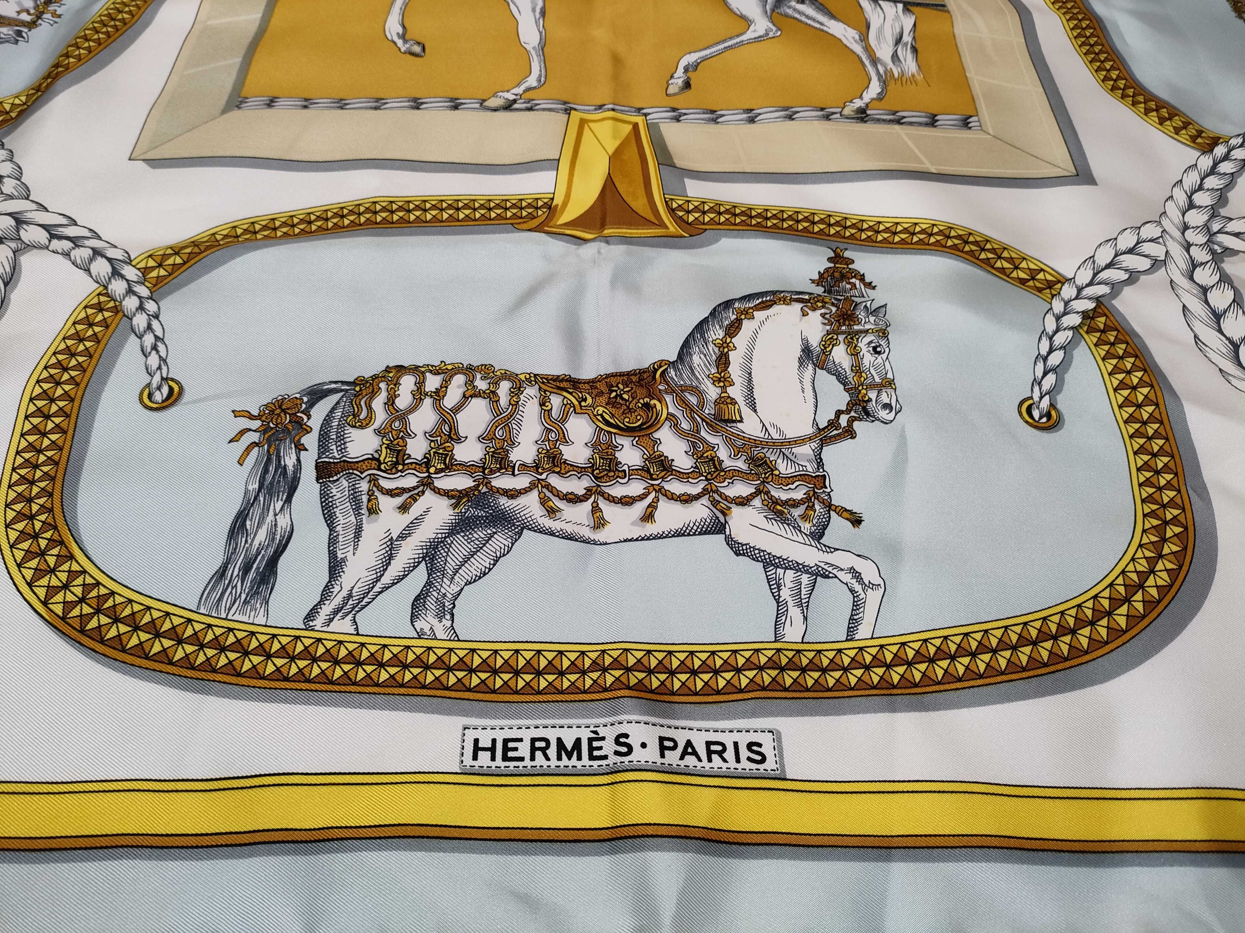 Hermes Grand Apparat Silk Scarf Designed by Jacques Eudel