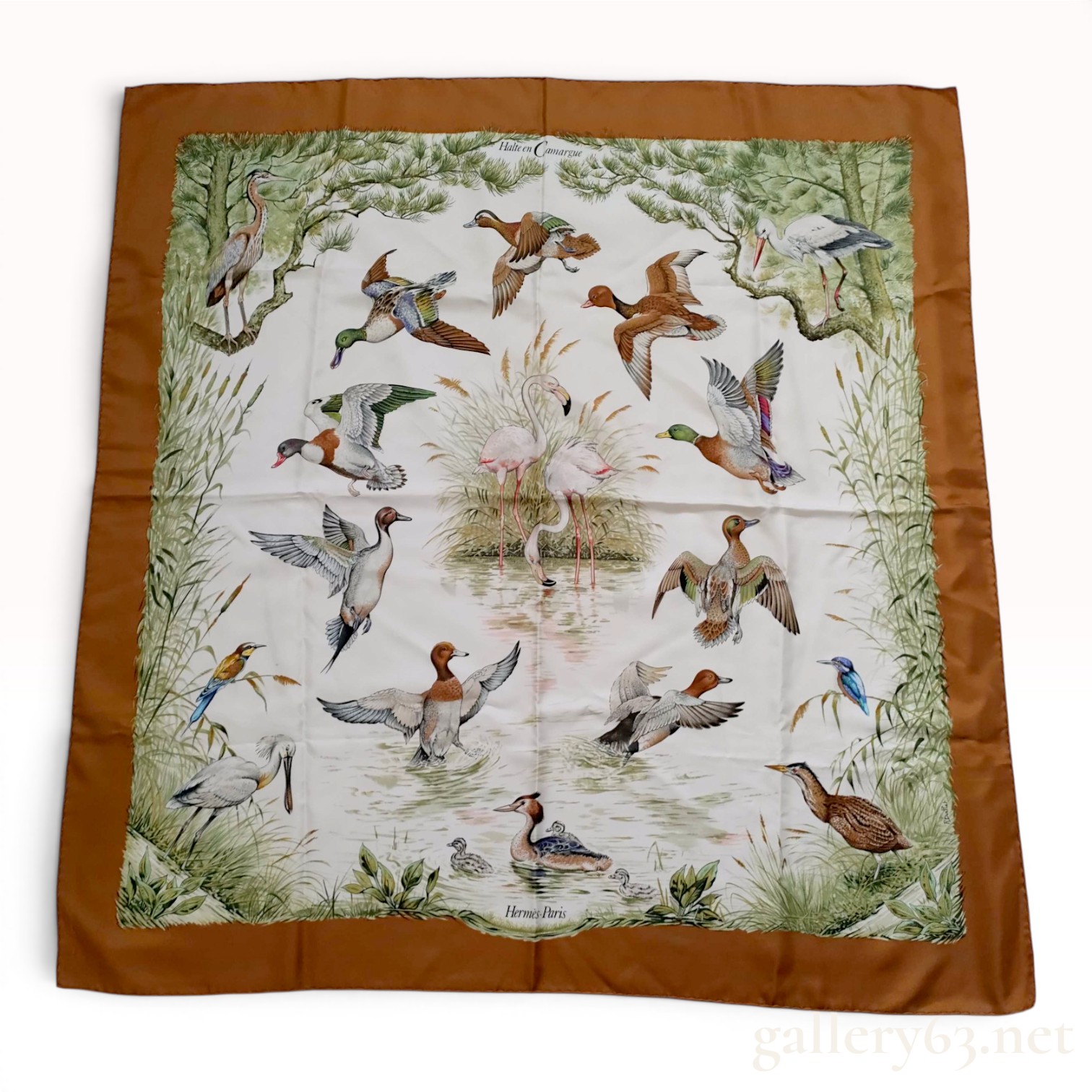 Hermes Halte en Camargue Silk Scarf by Robert Dallet
