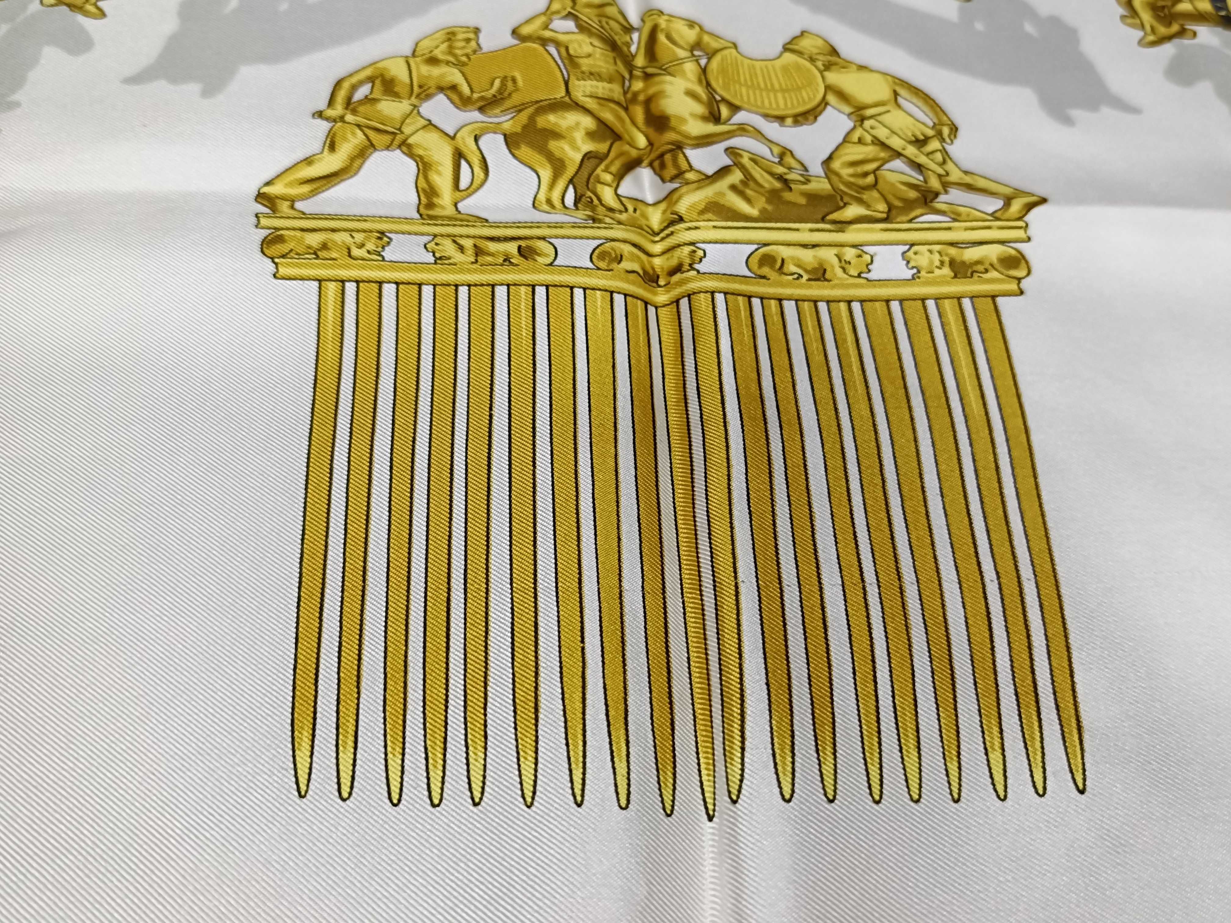 Hermes Silk Twill Scarf Les Cavaliers d'Or Pattern