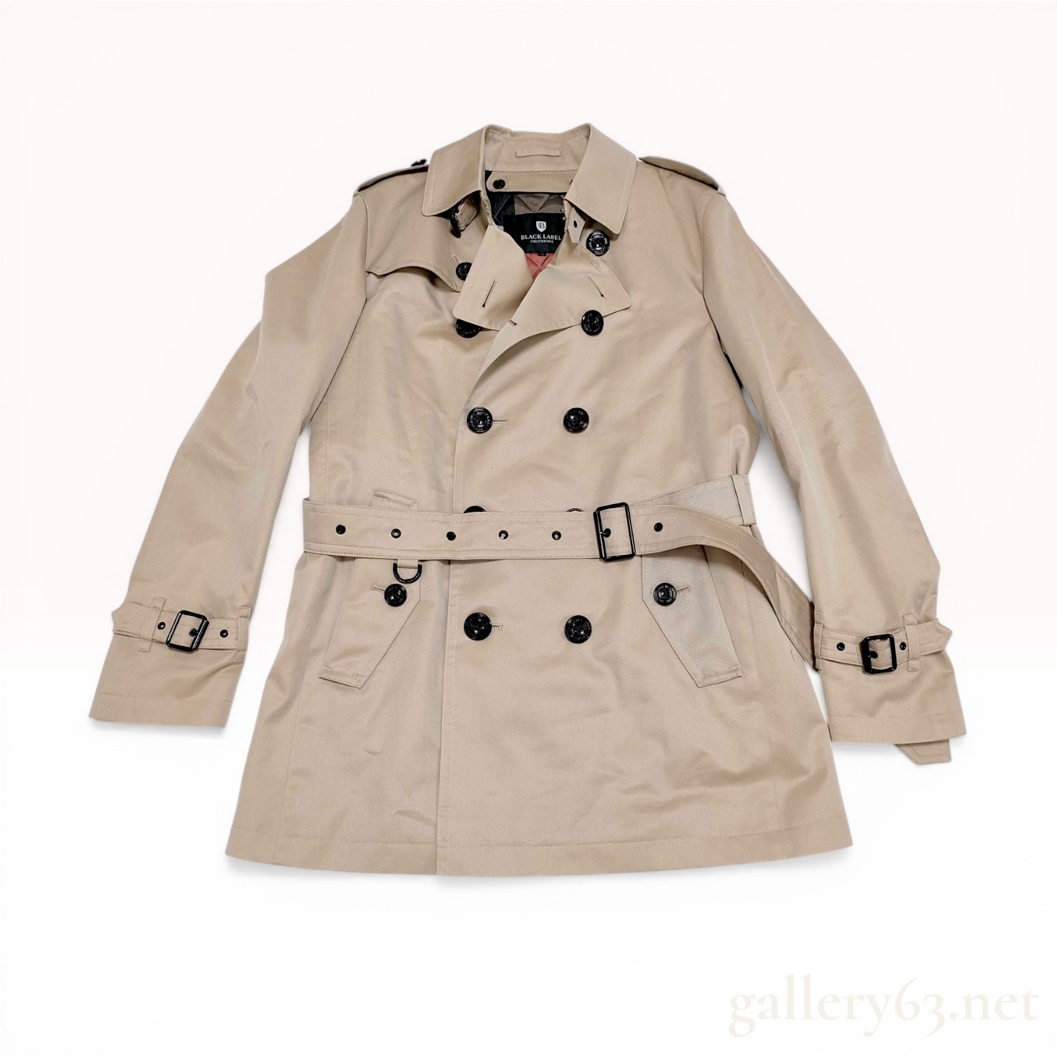 Black Label Crestbridge Men's Short Trench Coat with Removable Liner, Size L