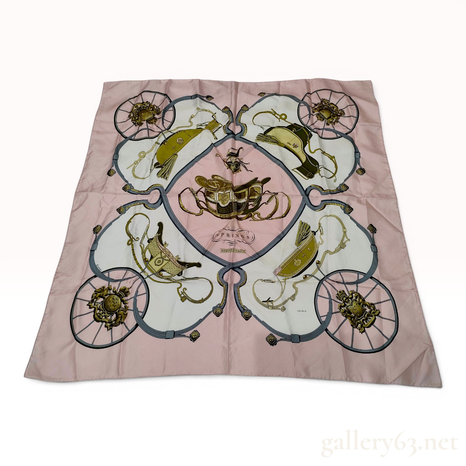 Hermes Springs Silk Carre 90 Scarf by Philippe Ledoux