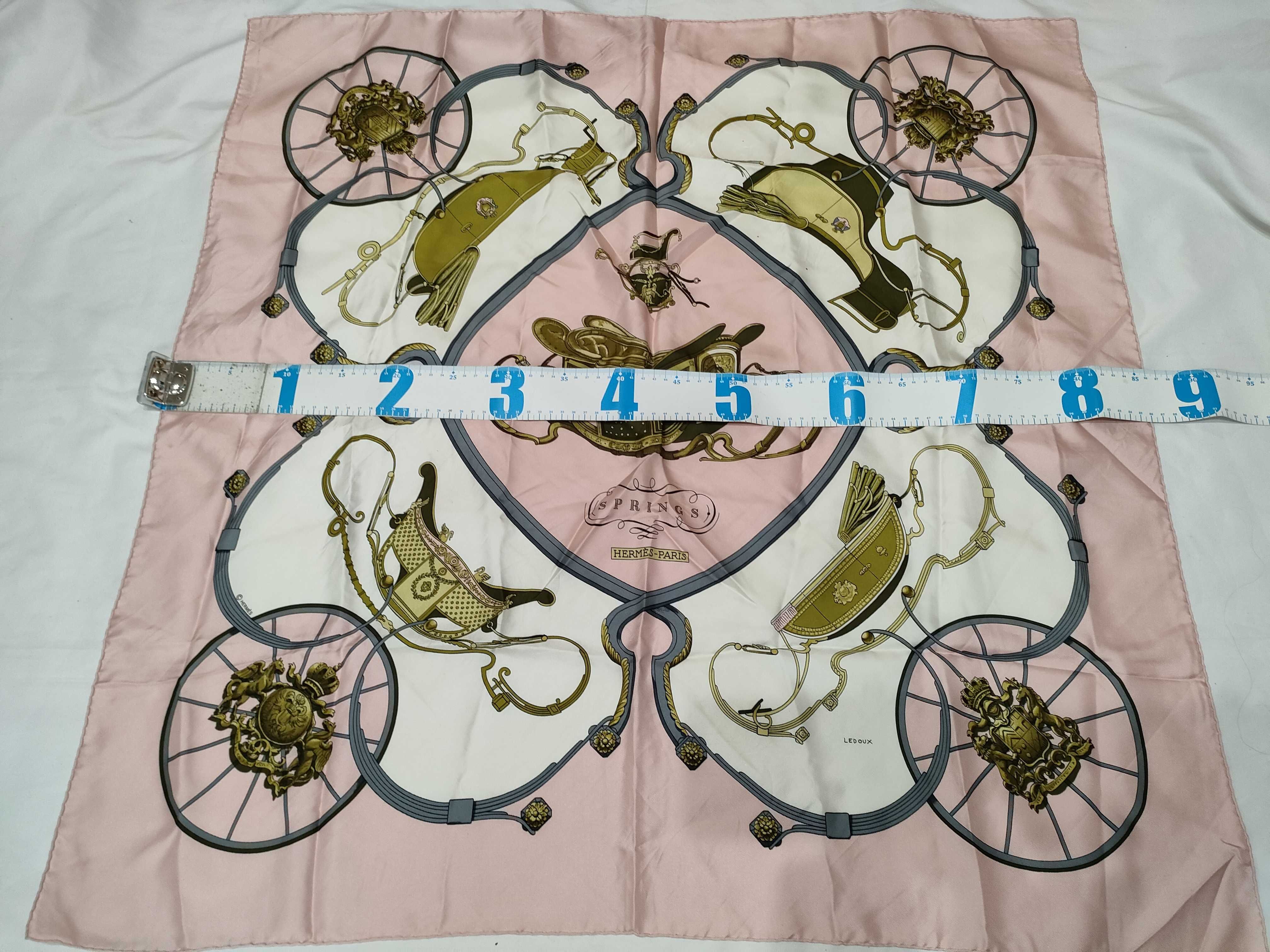 Hermes Springs Silk Carre 90 Scarf by Philippe Ledoux