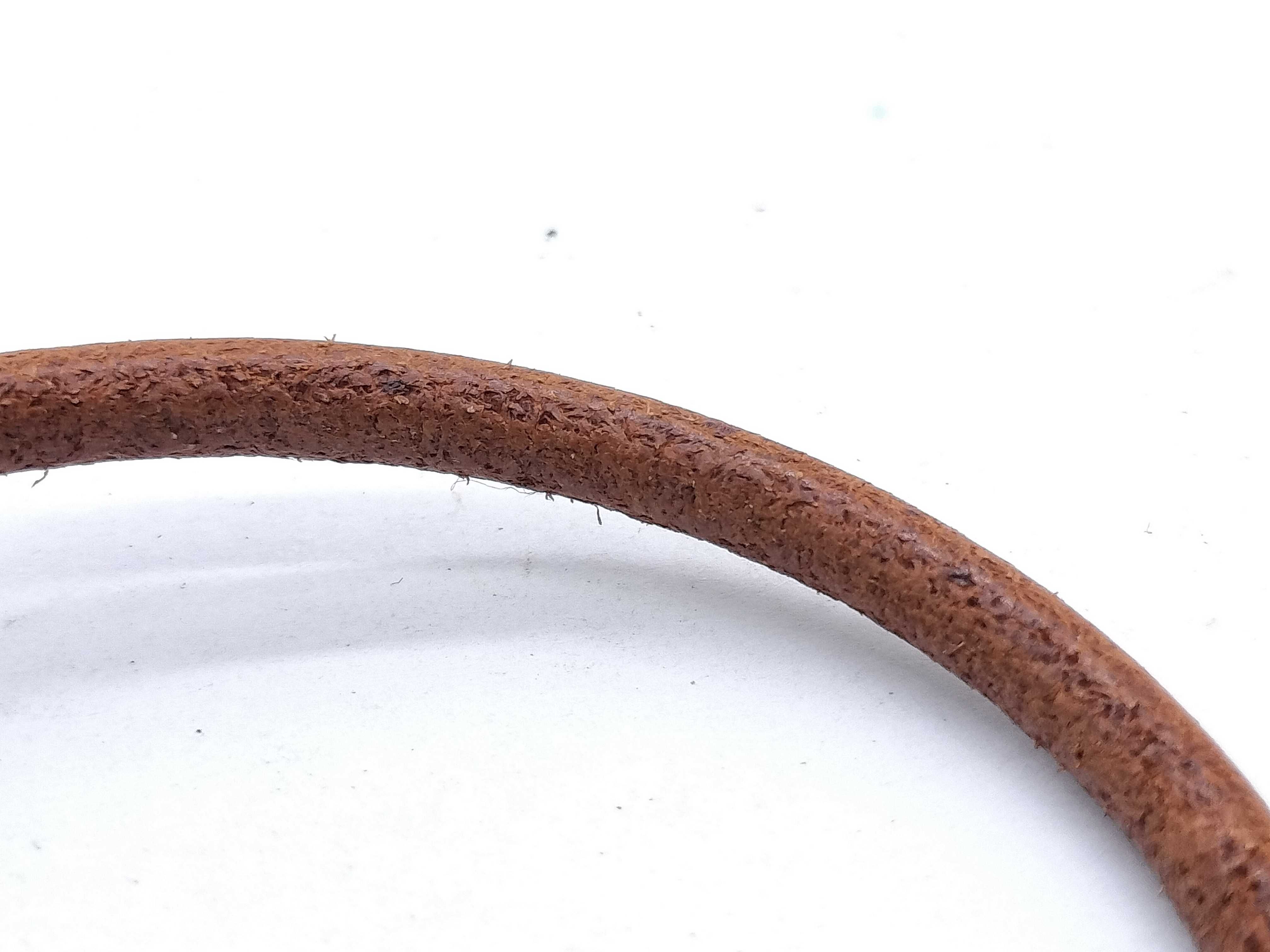 Hermes Jumbo Gold-Tone and Brown Leather Hook Bracelet