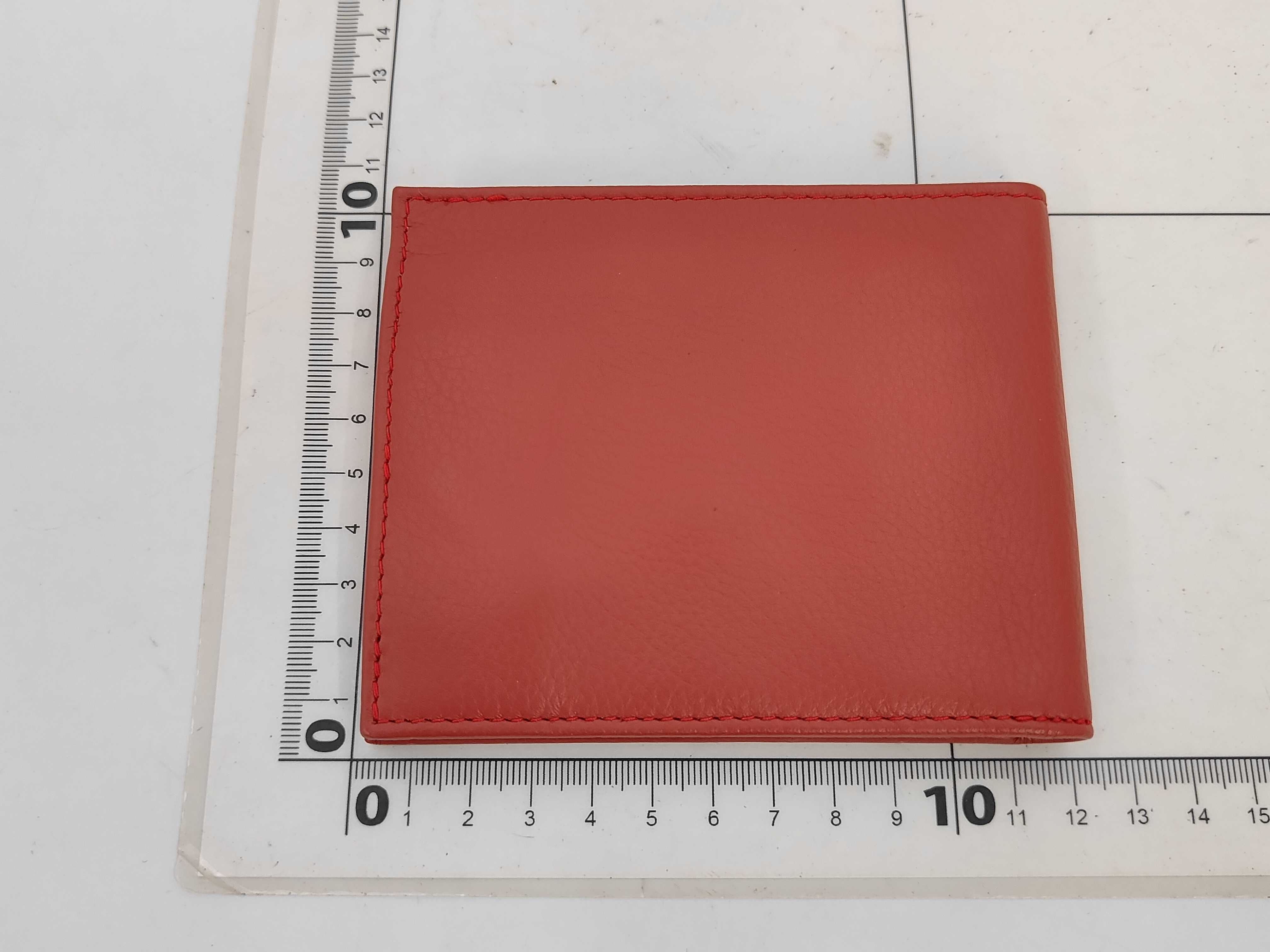 Rolex Red Pebble-Grained Leather Bi-Fold Wallet