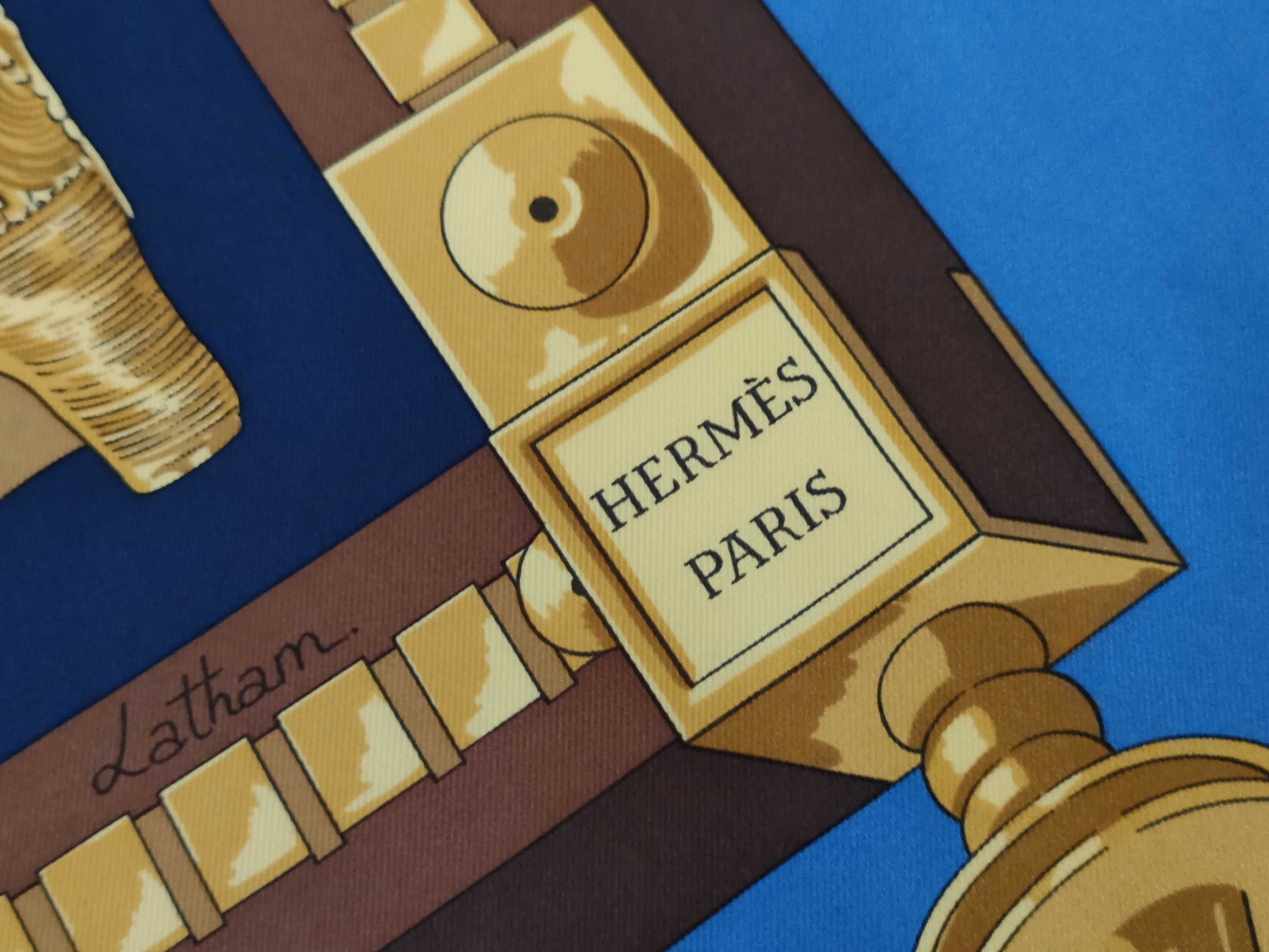 Hermes Catherine Latham Cuillers d'Afrique Silk Scarf