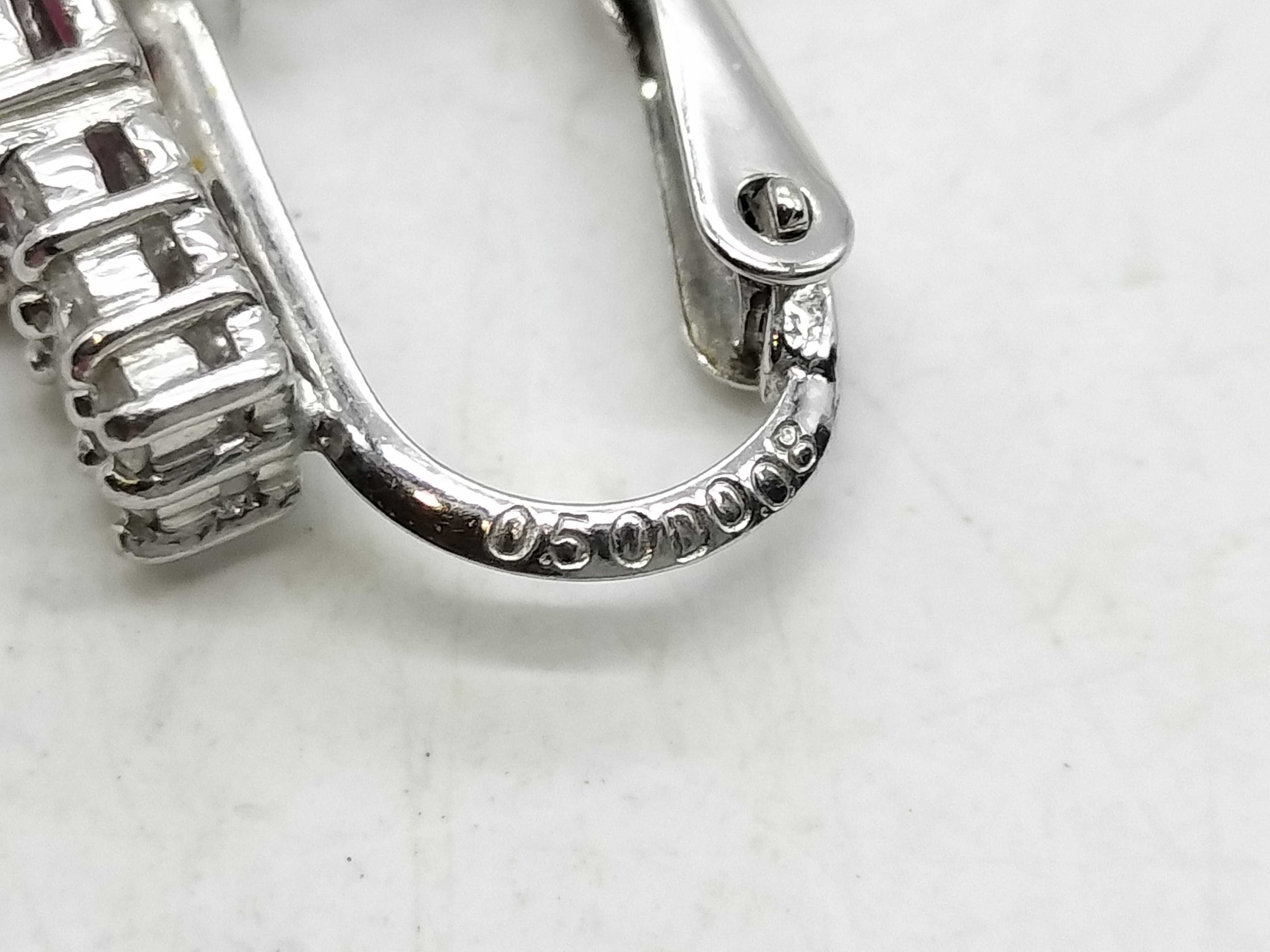 Single 14 Karat White Gold Ruby and Diamond Screw-Back Earring