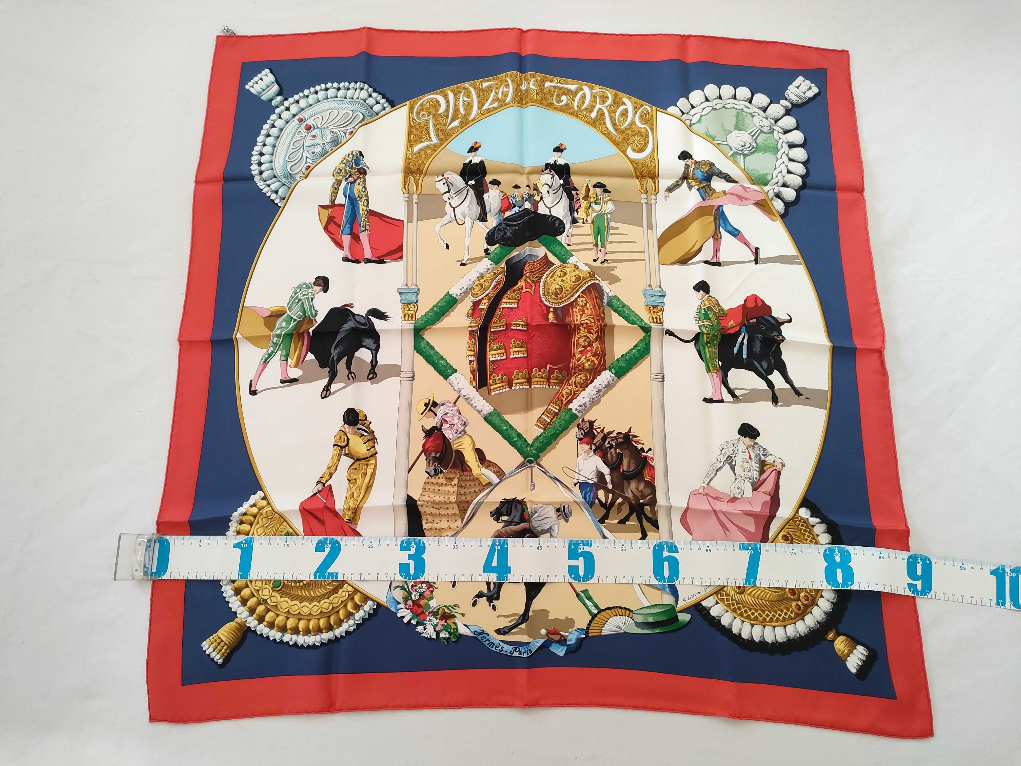 Hermes Plaza de Toros Silk Scarf by Hubert de Watrigant