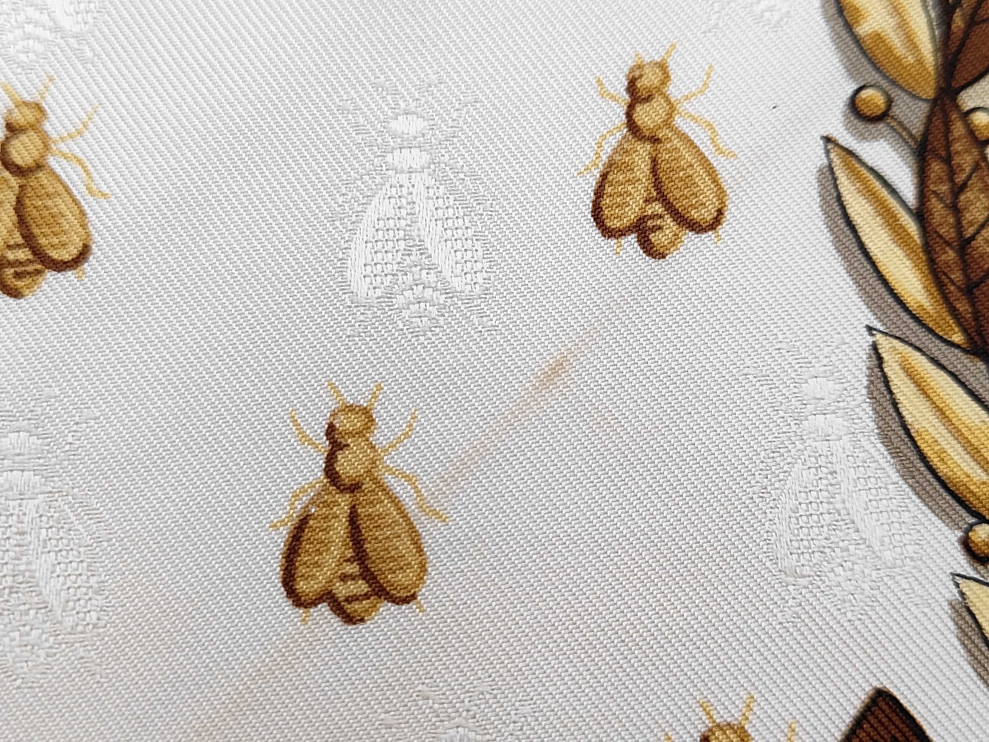Hermes Napoleon Bee Jacquard Silk Scarf by Philippe Ledoux