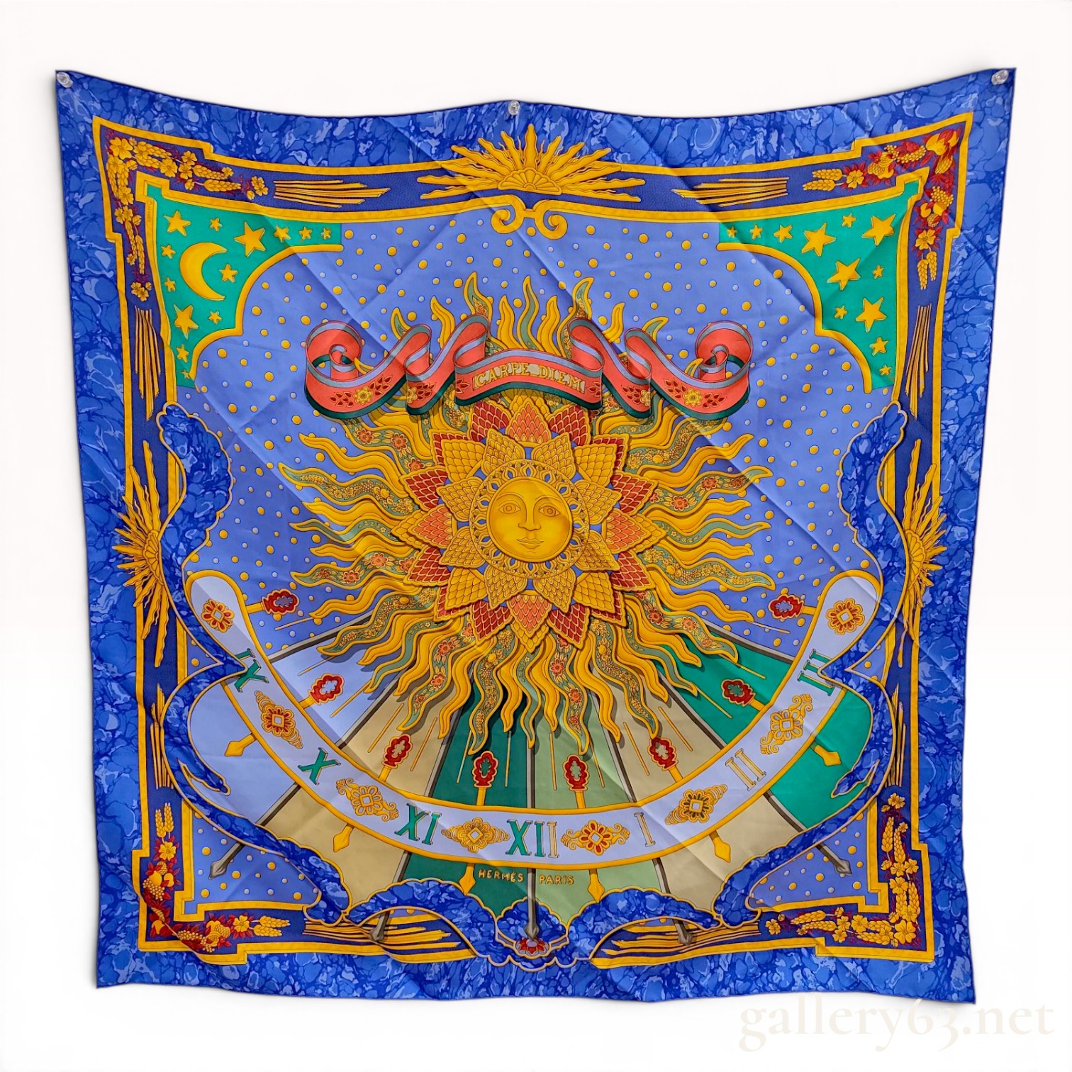 Hermes Carpe Diem Silk Carre 90 Scarf