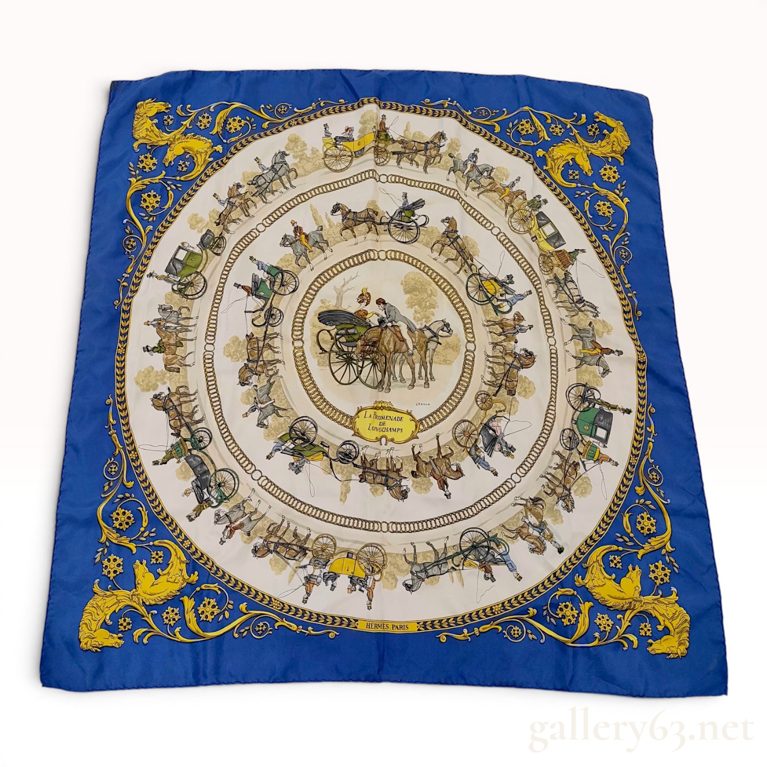Hermes La Promenade de Longchamps Silk Twill Scarf