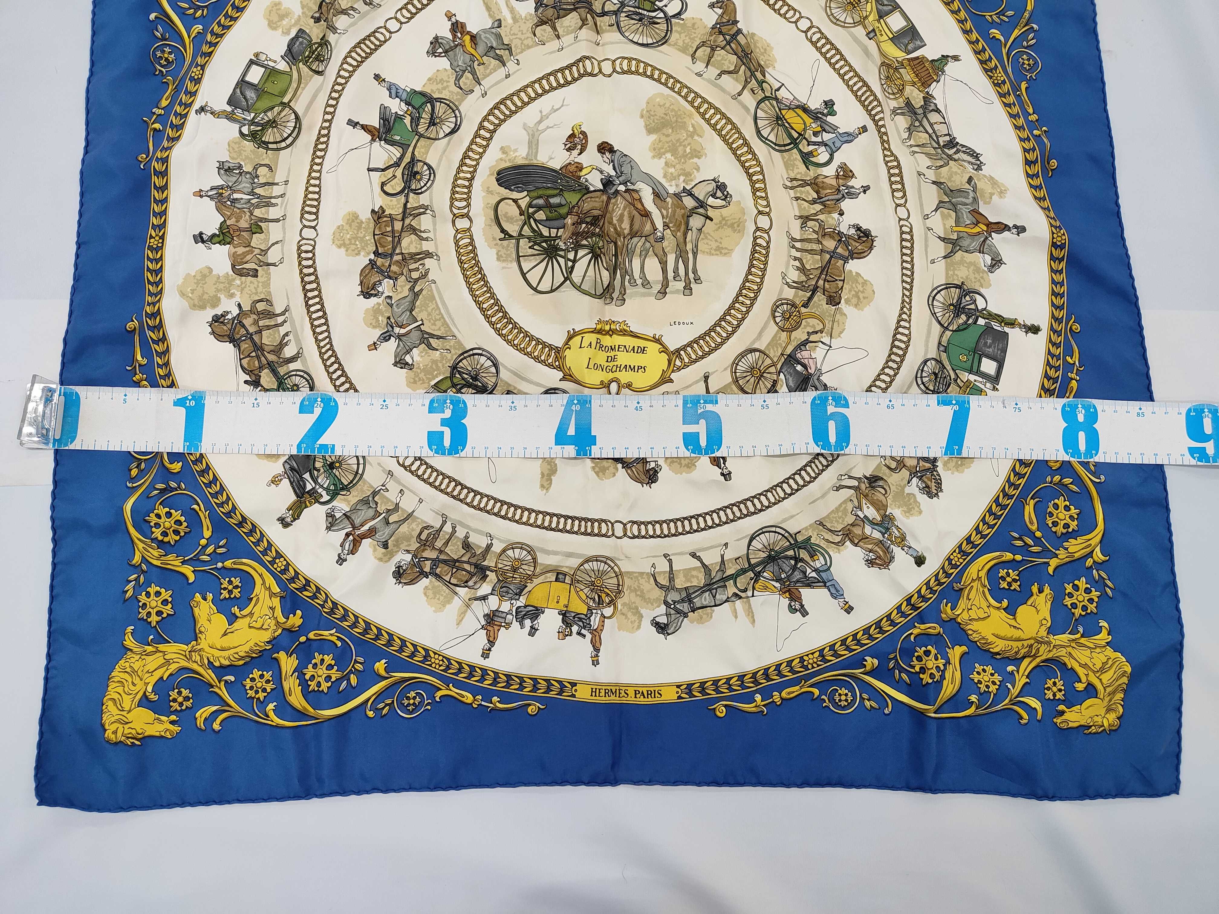 Hermes La Promenade de Longchamps Silk Twill Scarf