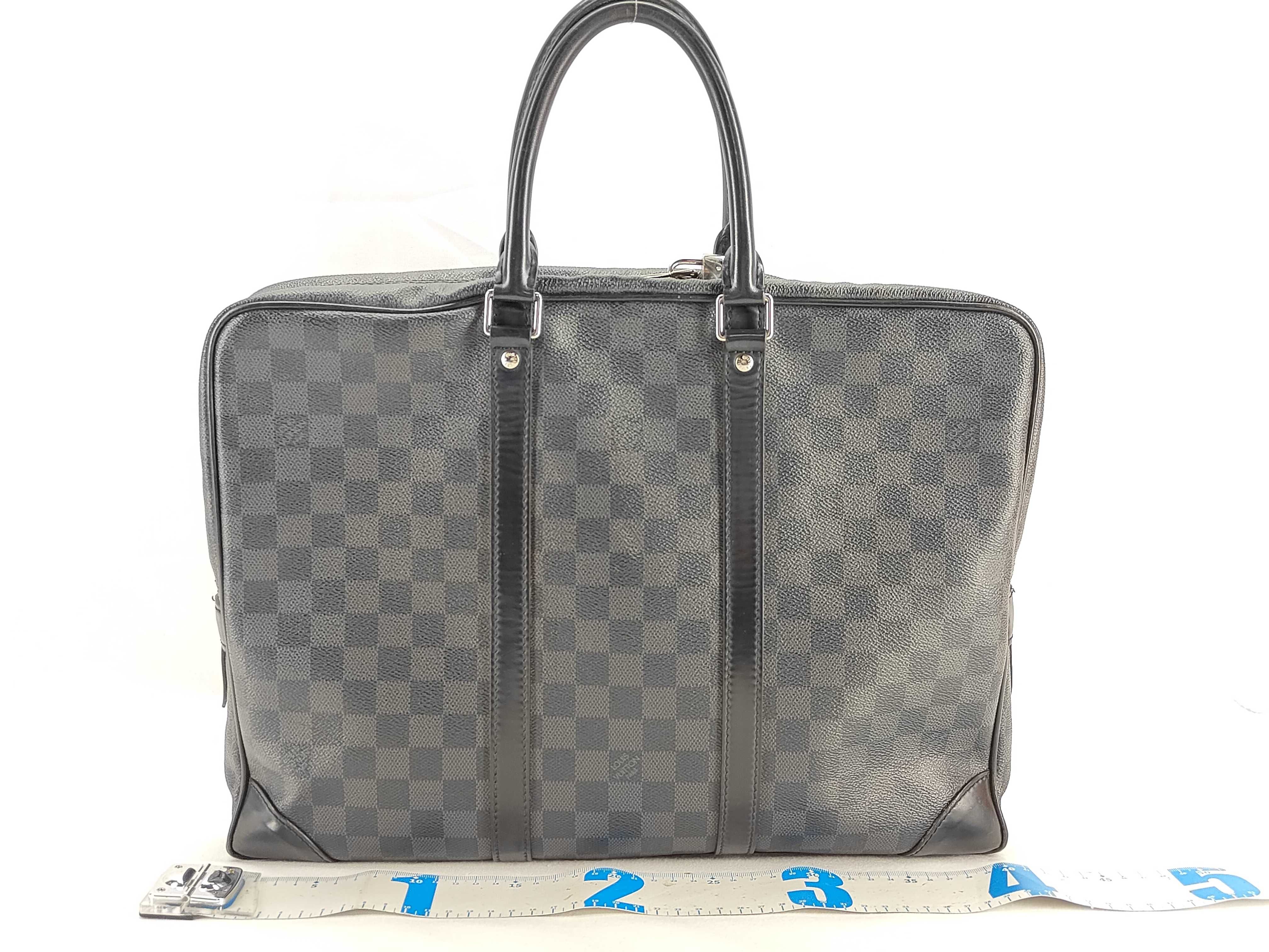 Louis Vuitton Damier Graphite Porte-Documents Voyage Briefcase with Padlock & Key