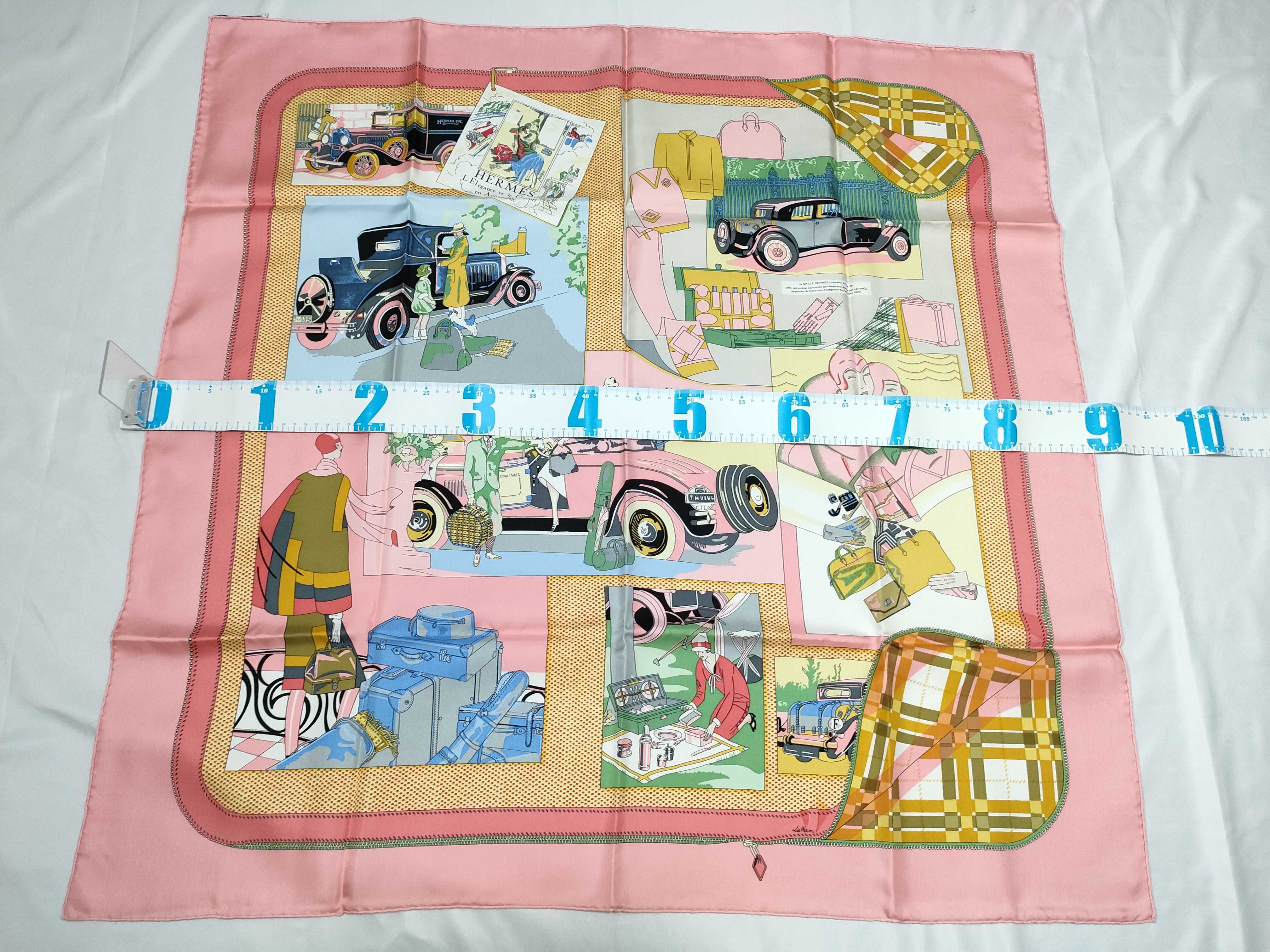 Hermes Silk Carre Scarf L'Elegance et le Confort en Automobile by Caty Latham