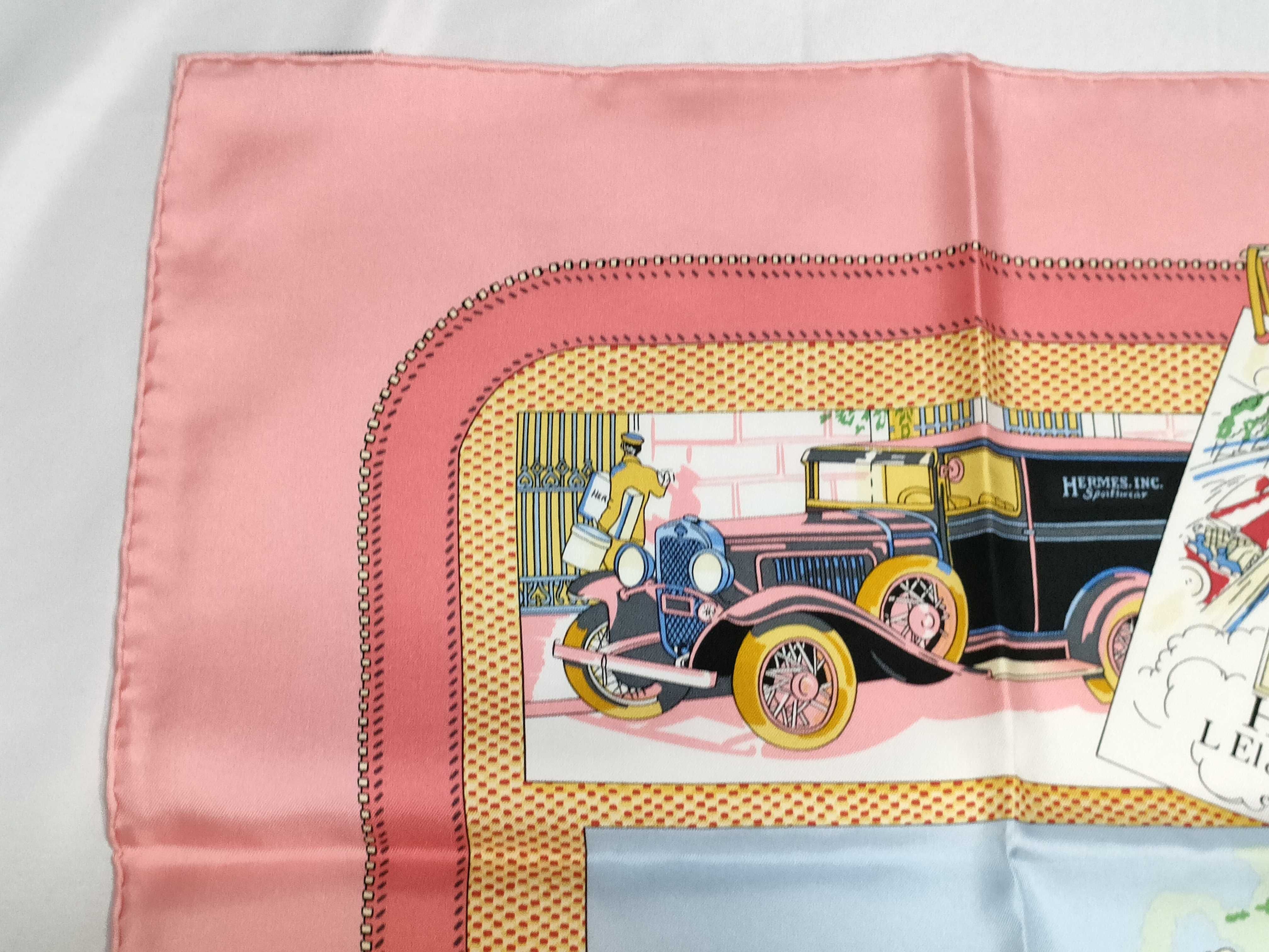 Hermes Silk Carre Scarf L'Elegance et le Confort en Automobile by Caty Latham