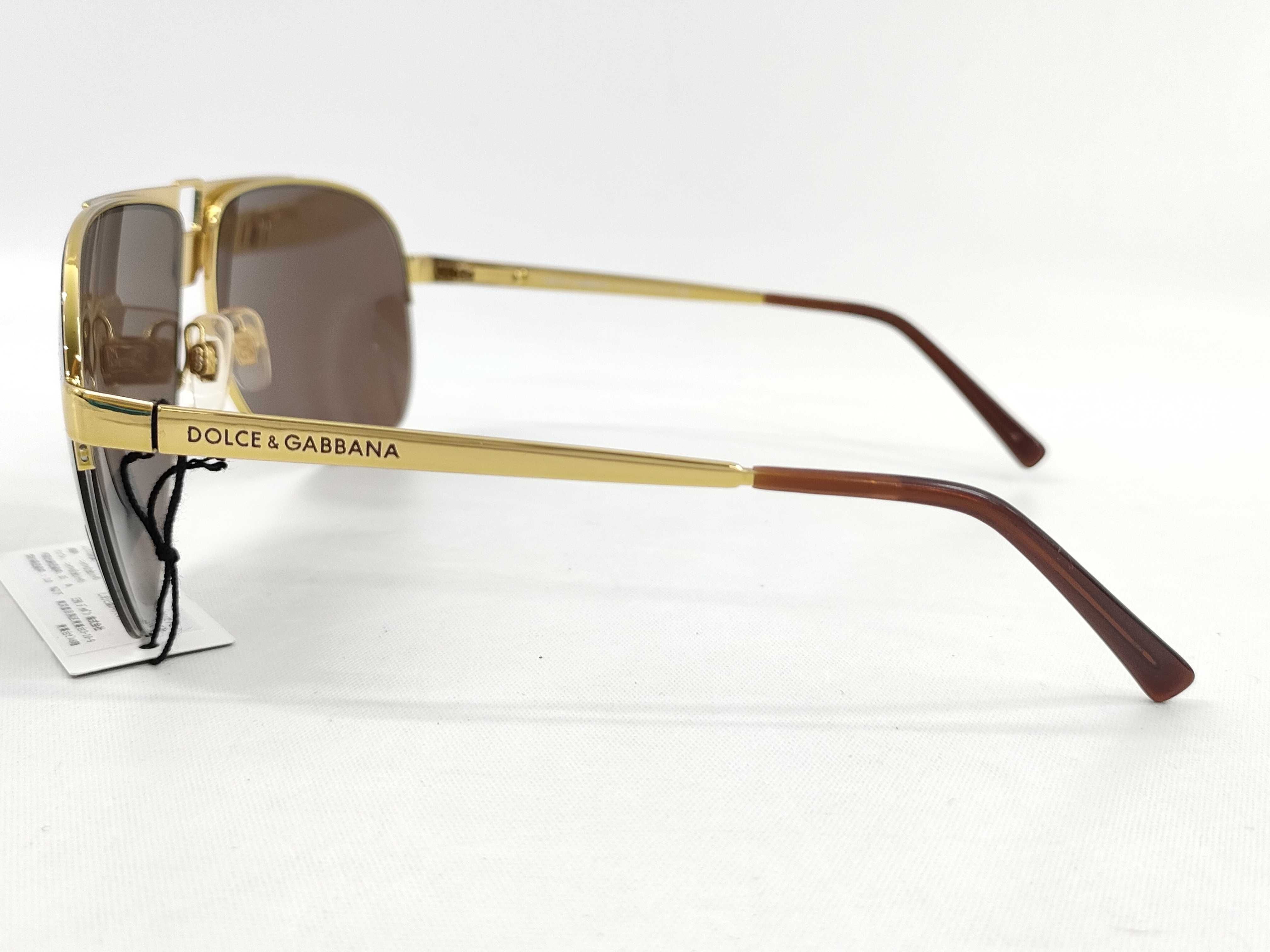 Dolce and Gabbana DG 2021 Gold-Tone Aviator Sunglasses