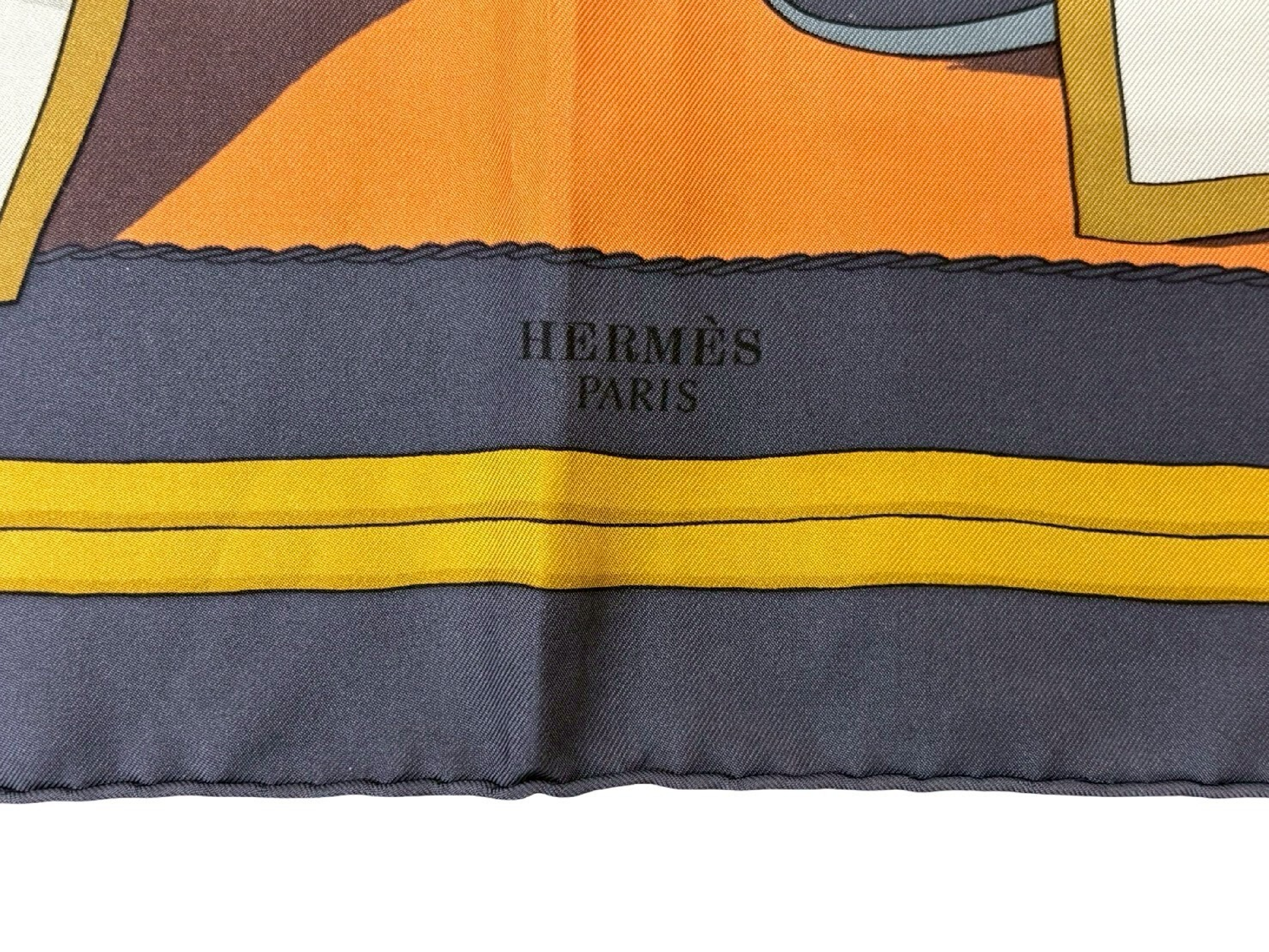 Hermes Mail-coach Silk Carre 90 Scarf