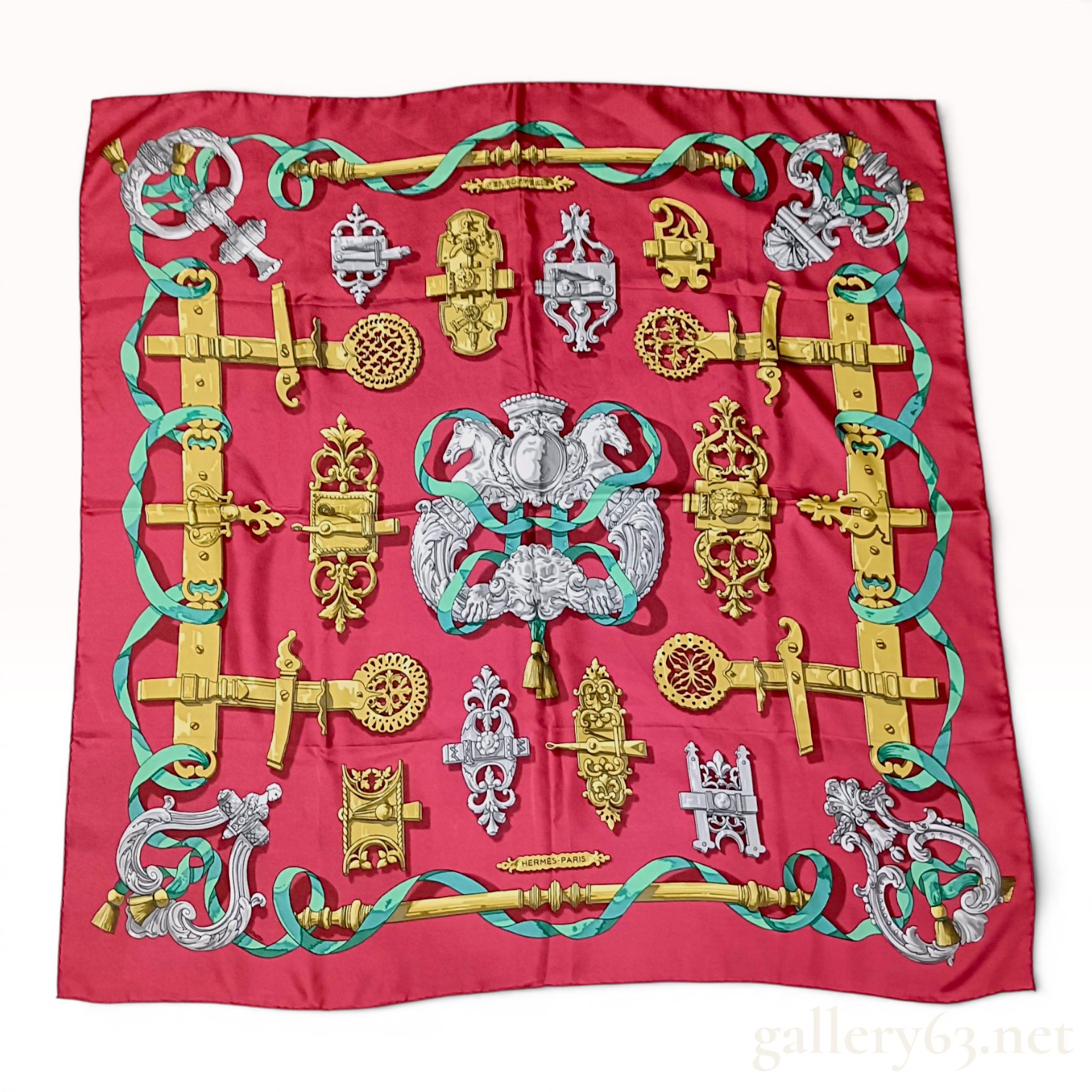 Hermes Ferronnerie Silk Scarf by Cathy Latham