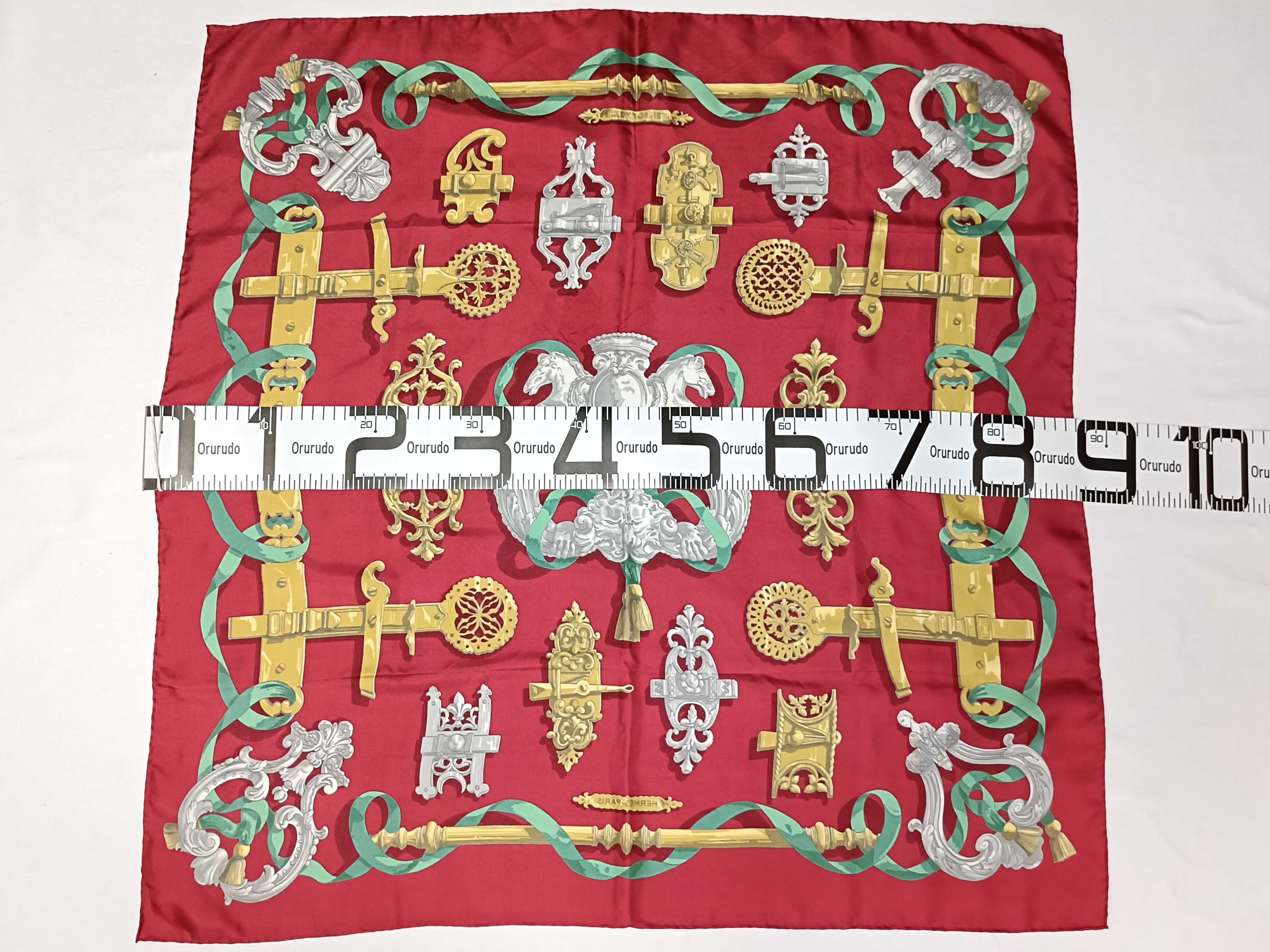 Hermes Ferronnerie Silk Scarf by Cathy Latham