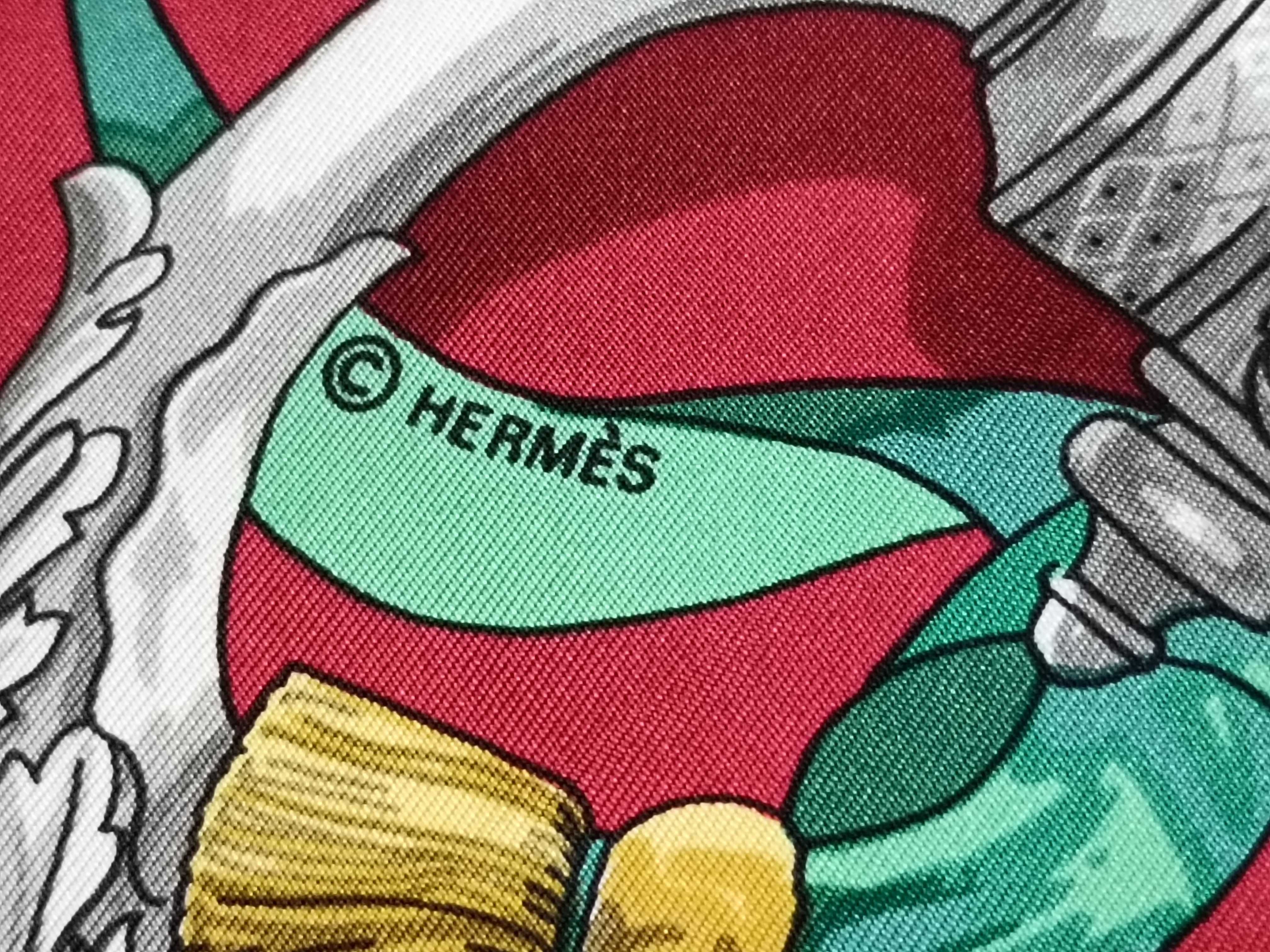 Hermes Ferronnerie Silk Scarf by Cathy Latham