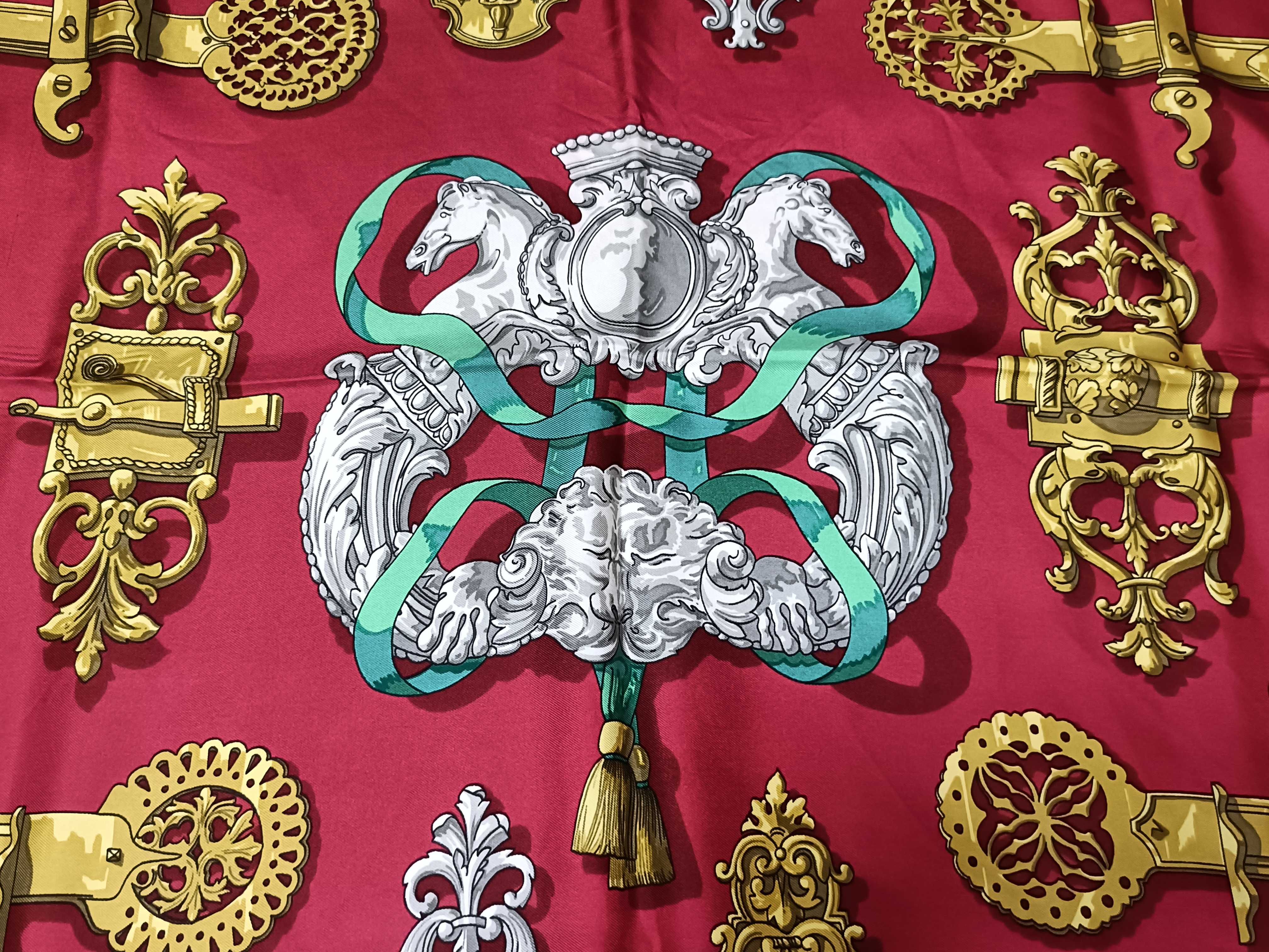 Hermes Ferronnerie Silk Scarf by Cathy Latham