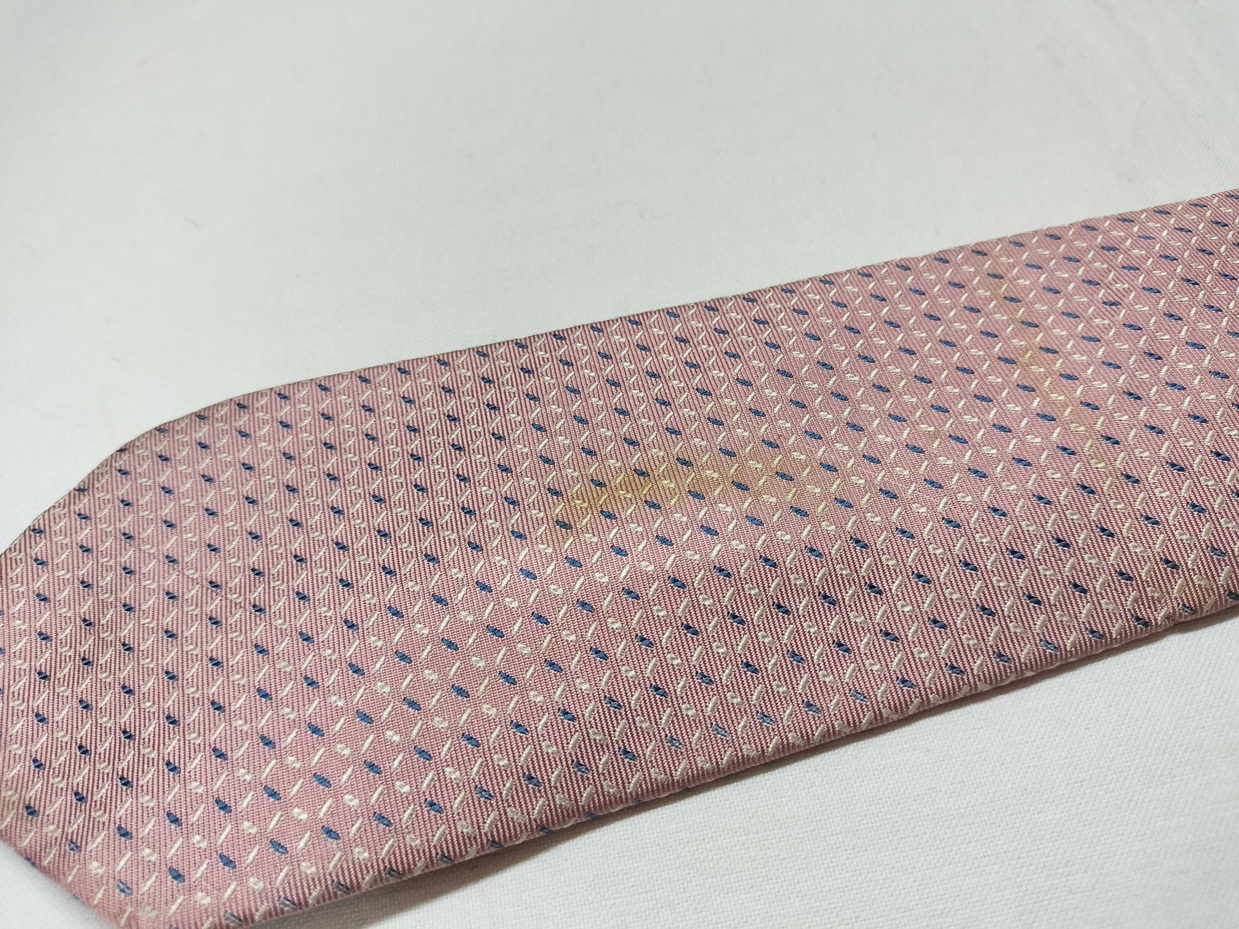 A Group of Five Men's Silk Neckties Including Hermes and Burberry London