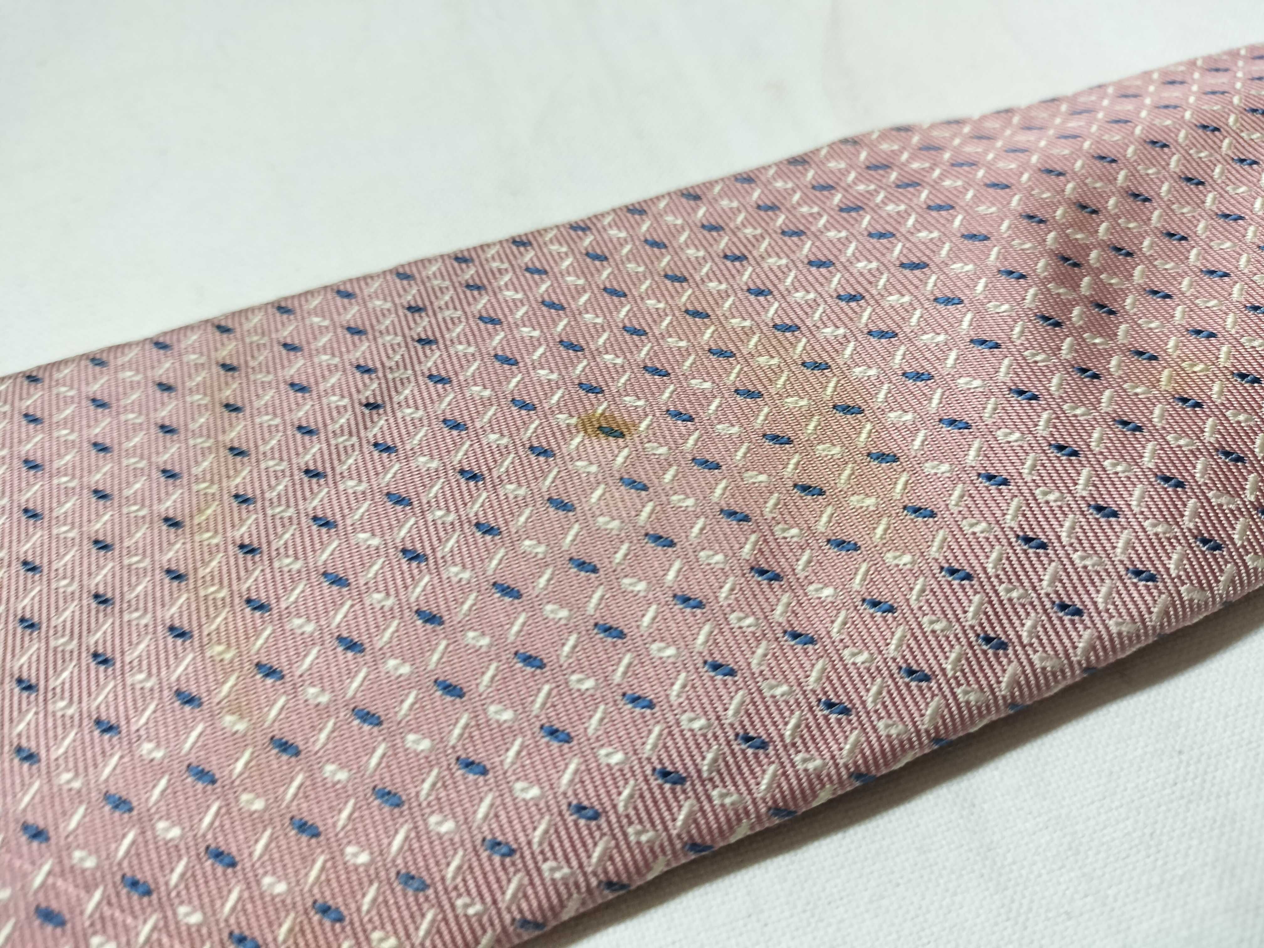 A Group of Five Men's Silk Neckties Including Hermes and Burberry London