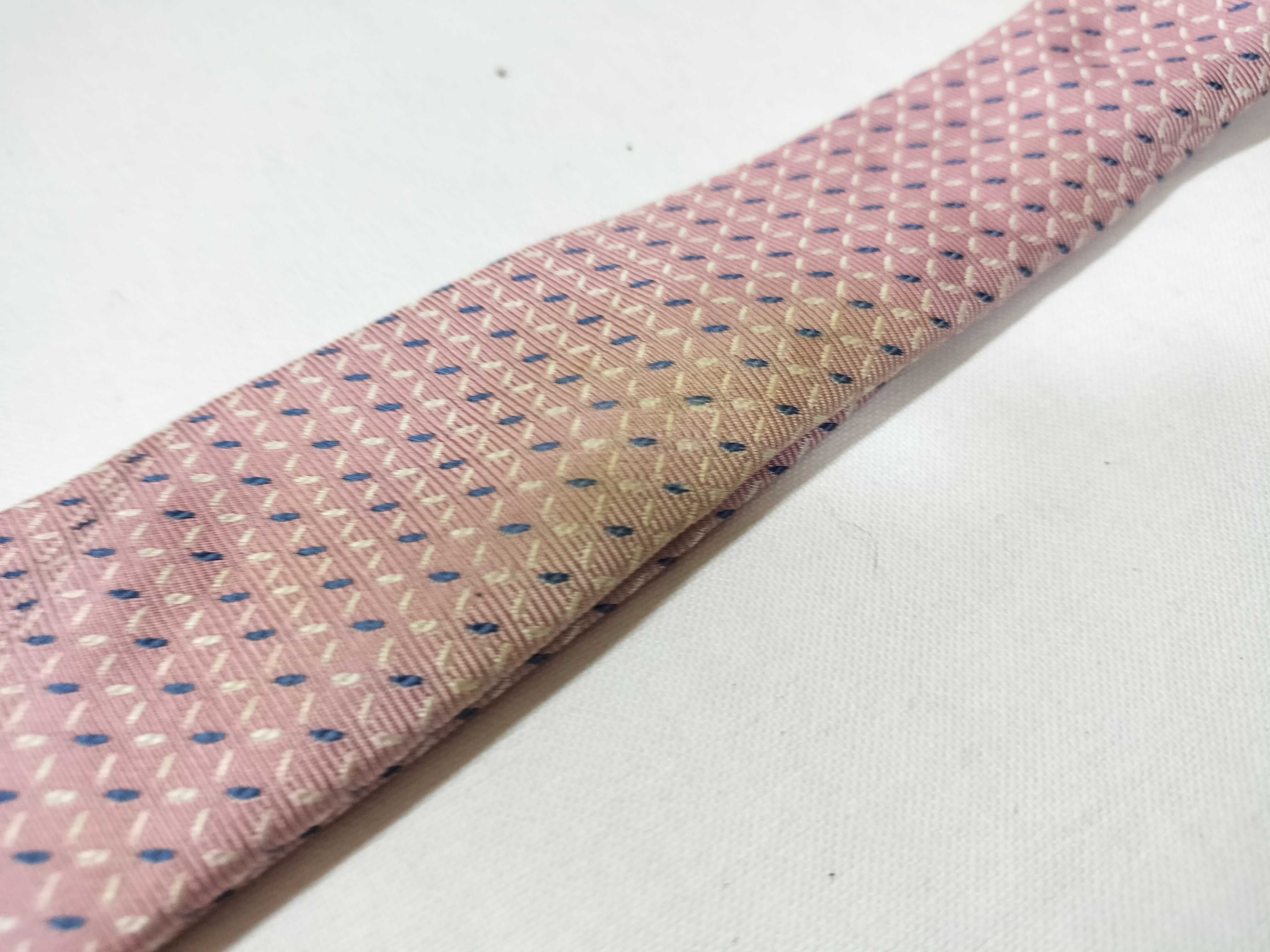 A Group of Five Men's Silk Neckties Including Hermes and Burberry London