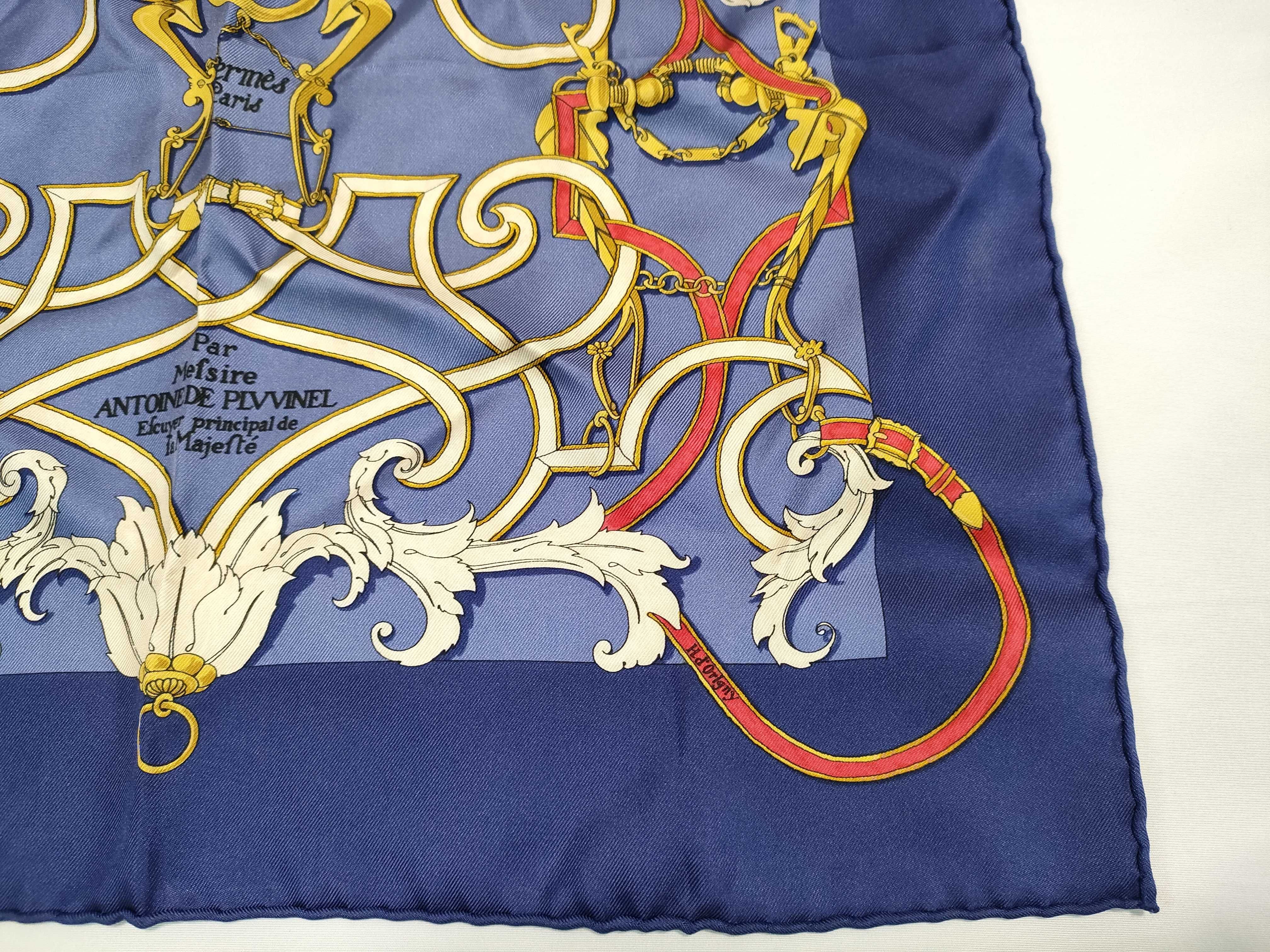 Hermes L'Instruction du Roy Silk Scarf by Henri d'Origny