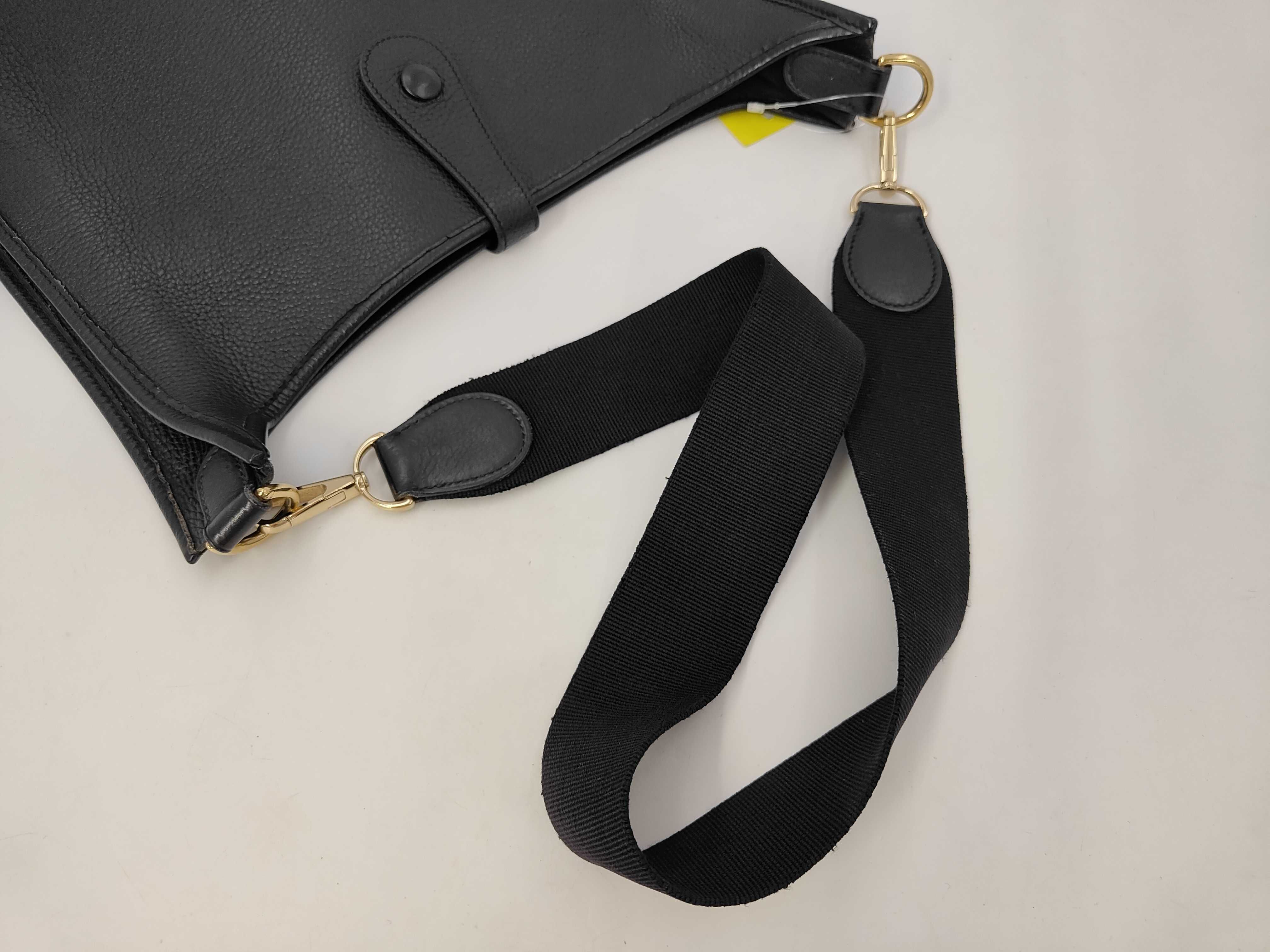 Hermes Black Pebbled Leather Evelyne Crossbody Bag