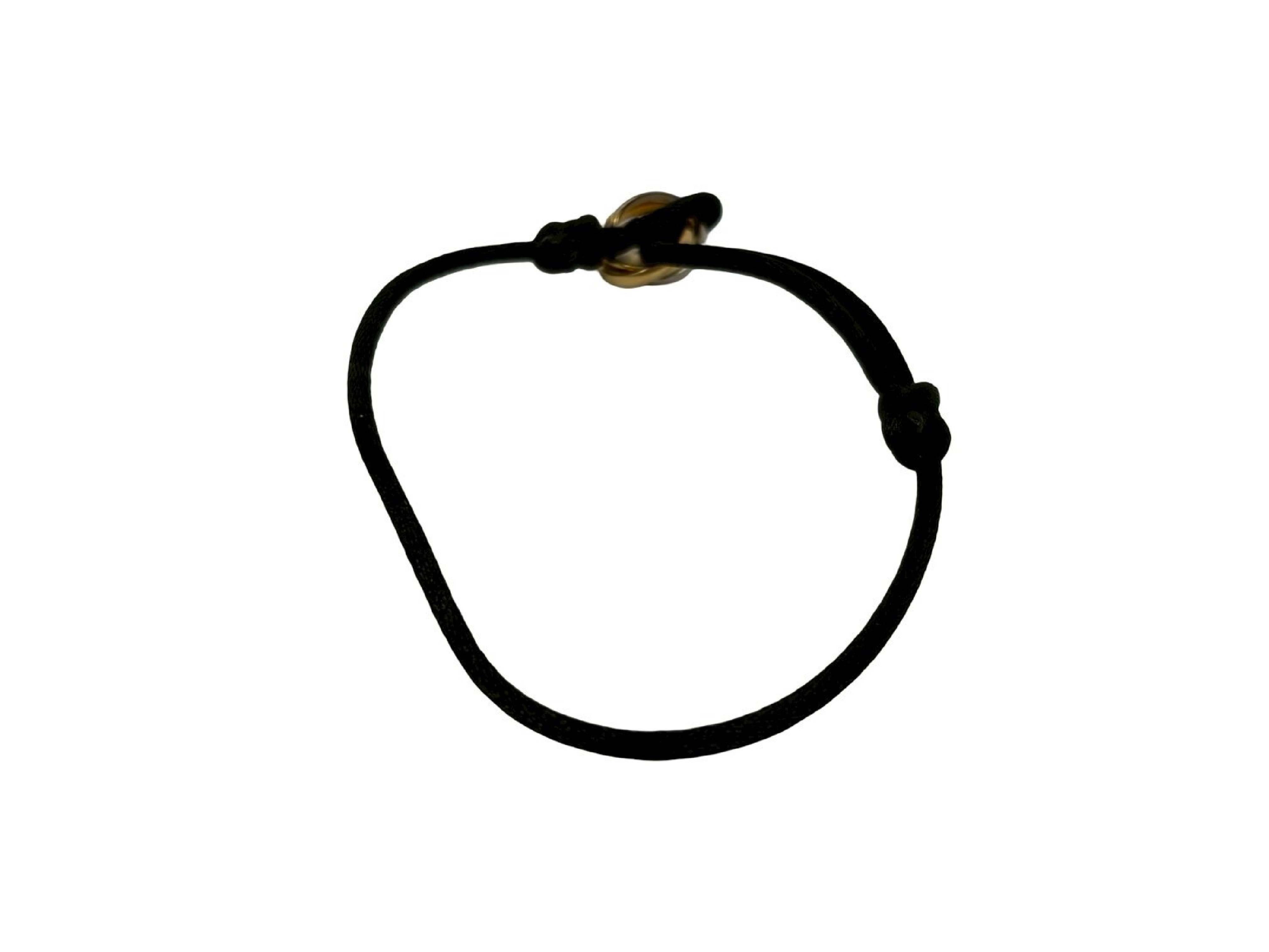 A Cartier Tri-Color 18 Karat Gold Trinity Cord Bracelet