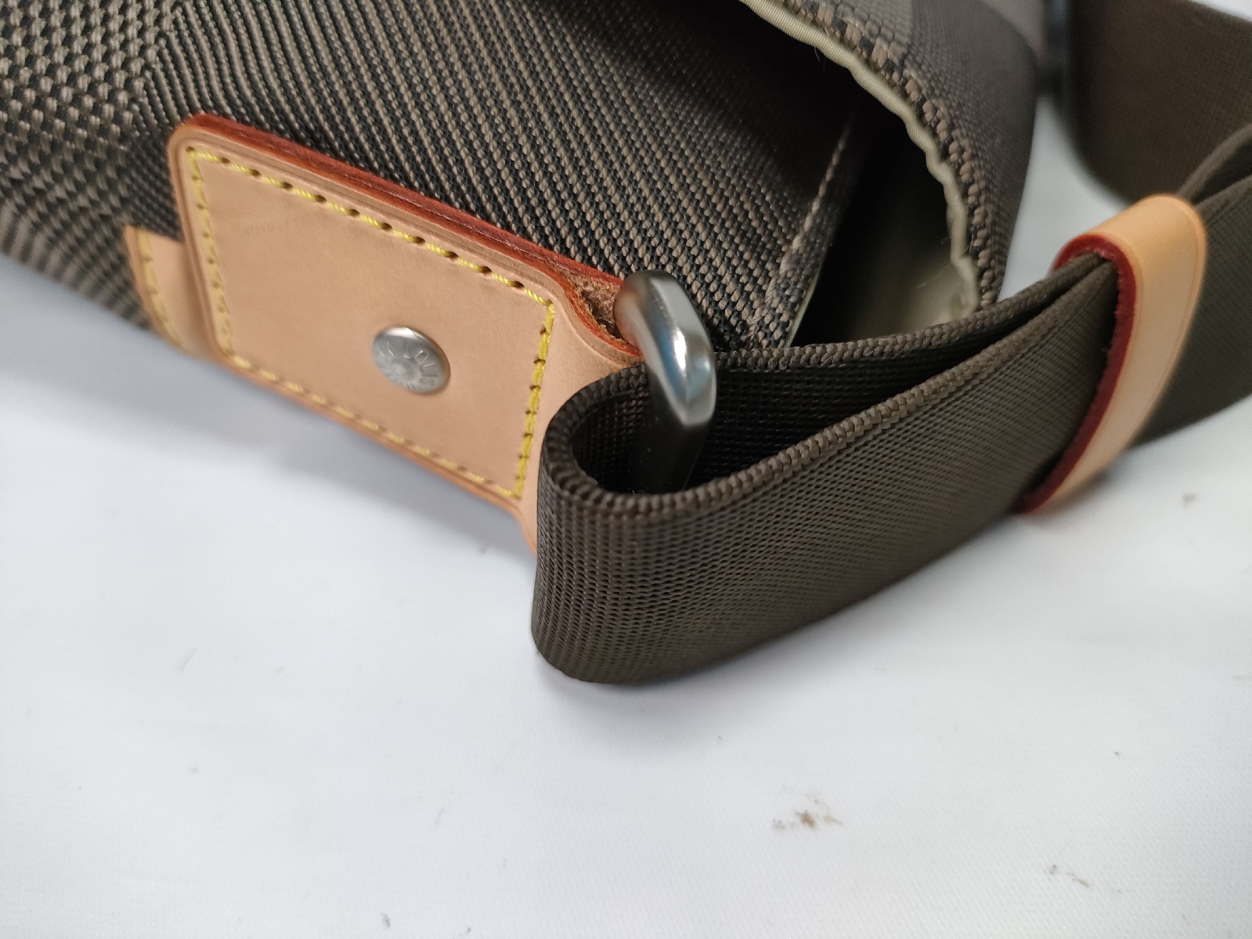 Louis Vuitton Damier Geant Loup Messenger Bag in Earth Tone Woven Fabric