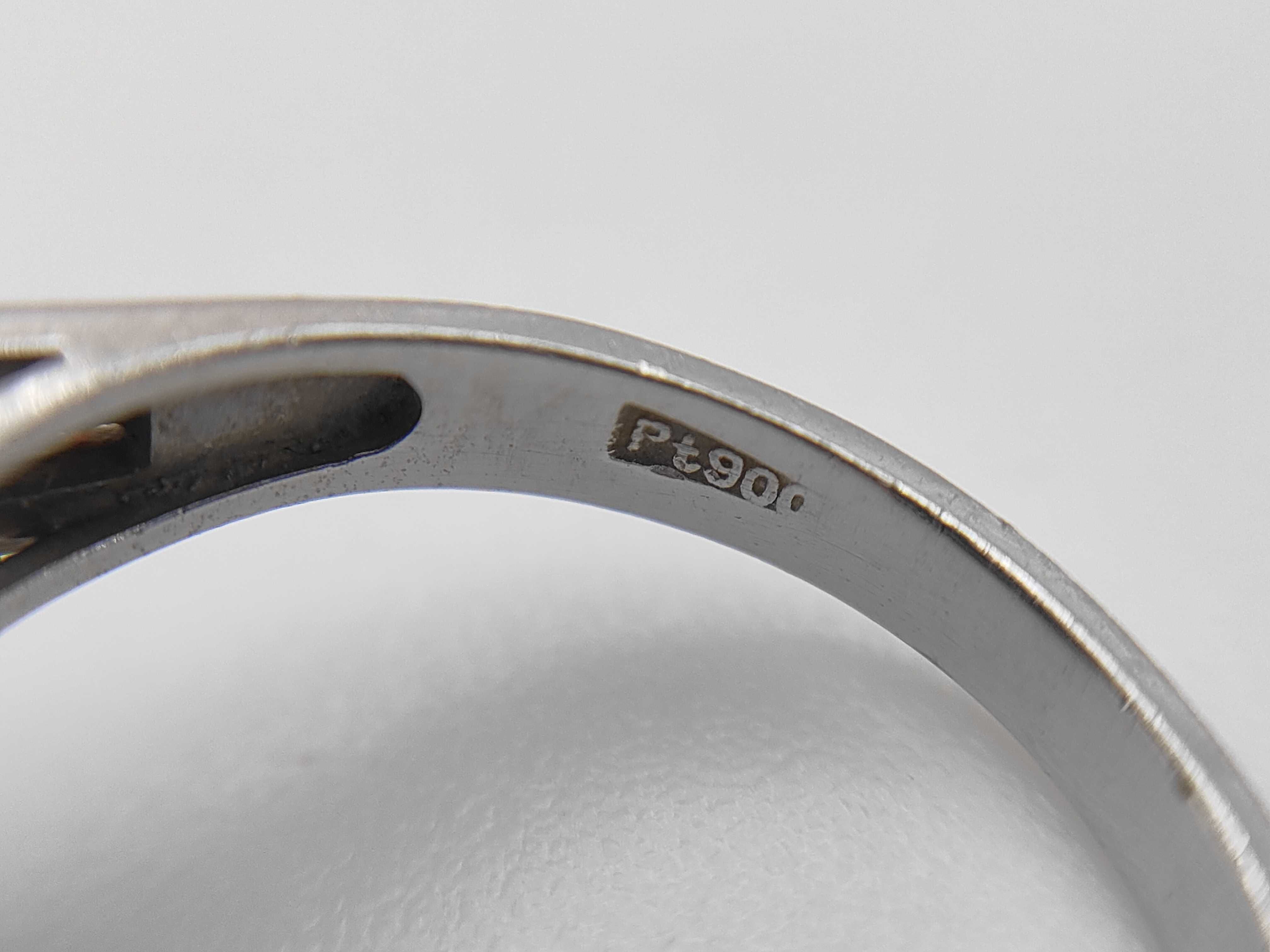 A 4.41 Carat Blue Opal and Diamond Pt900 Platinum Ring