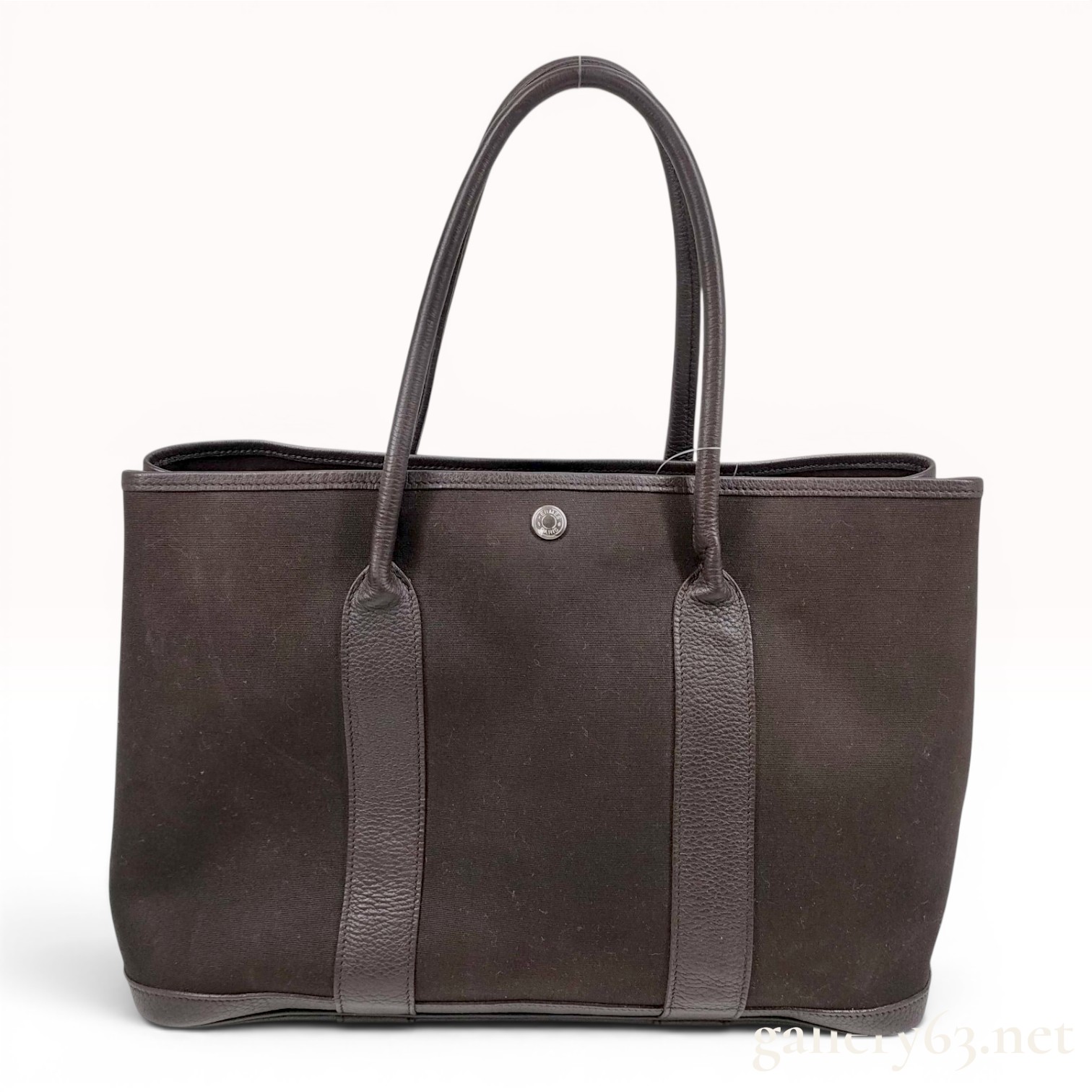 An Hermes Toile and Negonda Leather Garden Party 36 Tote Bag