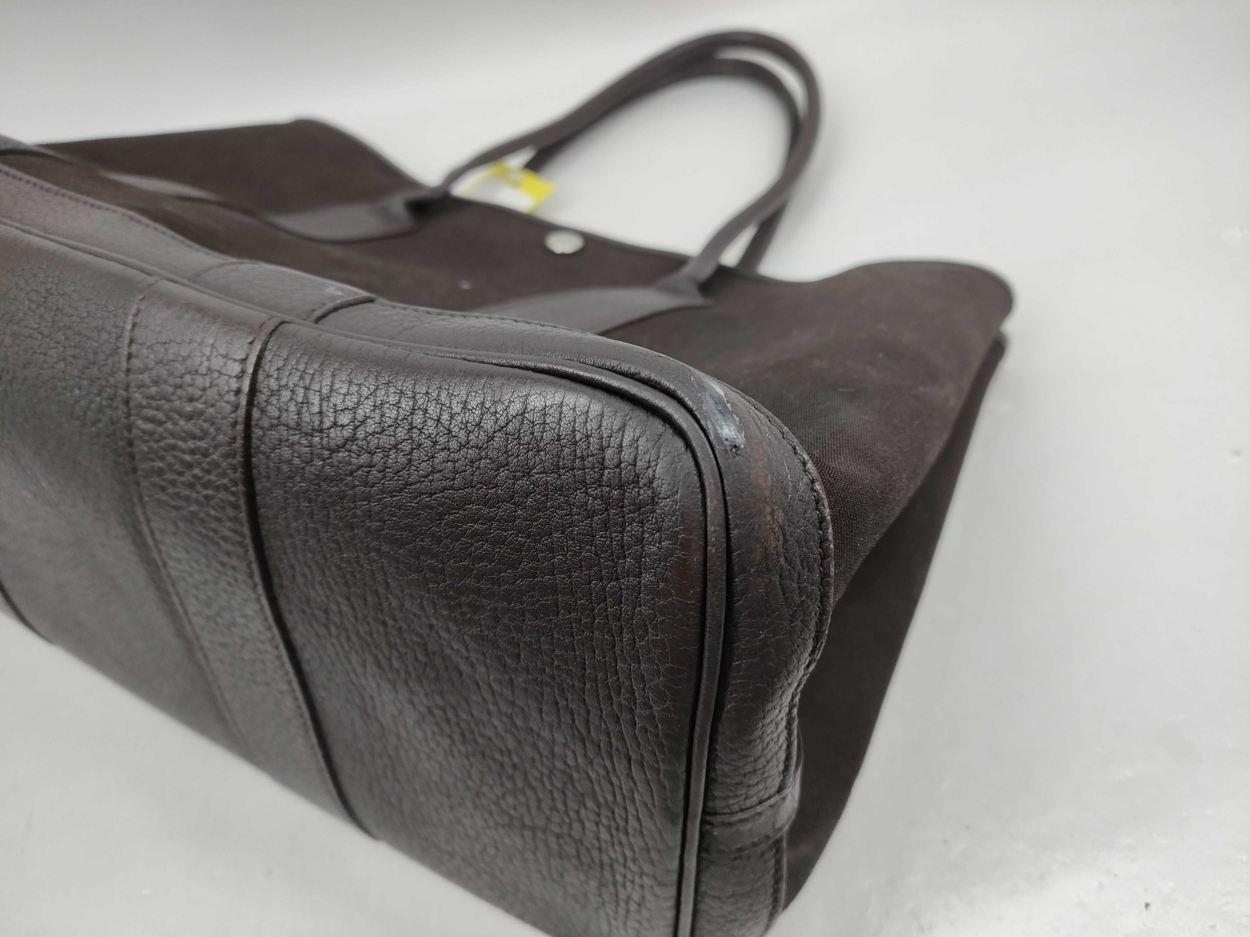 An Hermes Toile and Negonda Leather Garden Party 36 Tote Bag