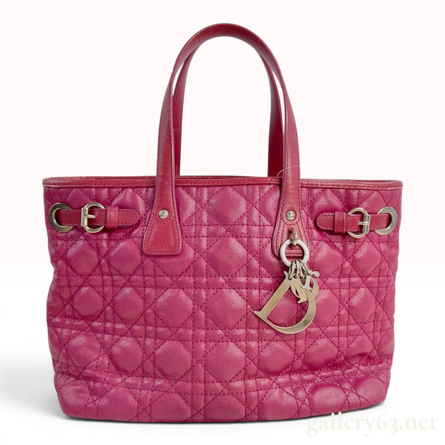 Christian Dior Cannage Panarea Coated Canvas Tote Bag