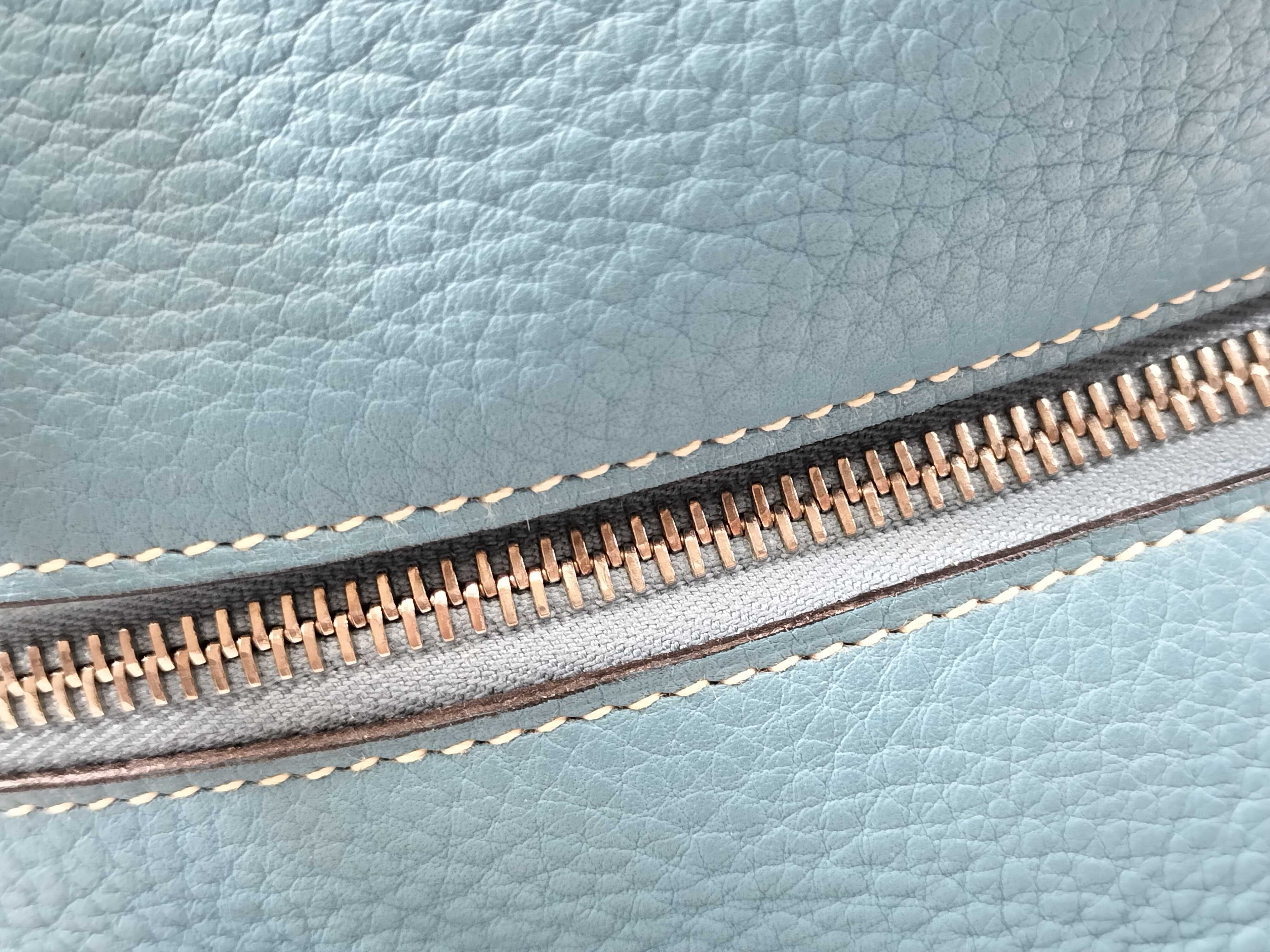 Hermes Victoria 43 Toile and Teal Blue Leather Travel Bag