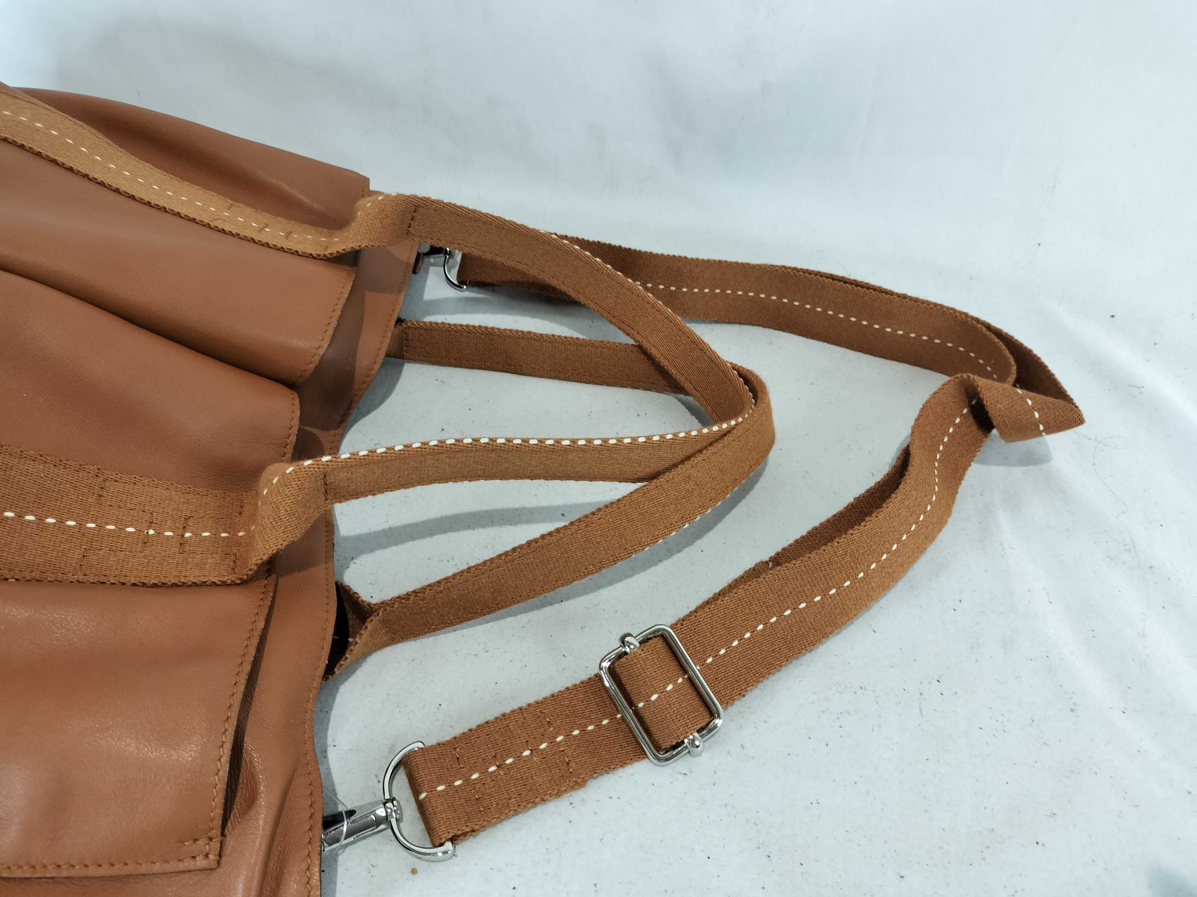 Hermes Caravan Horizontal Brown Leather Tote Bag