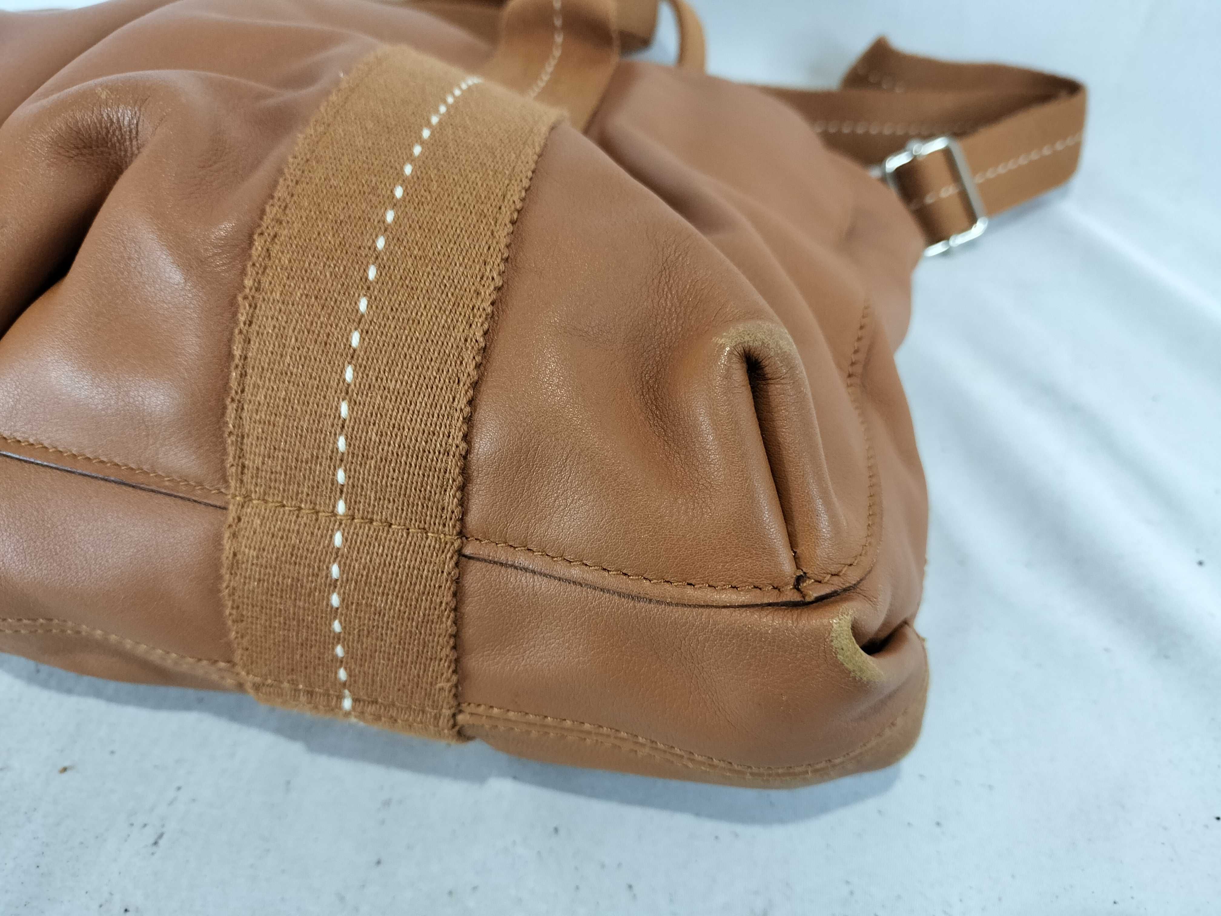 Hermes Caravan Horizontal Brown Leather Tote Bag