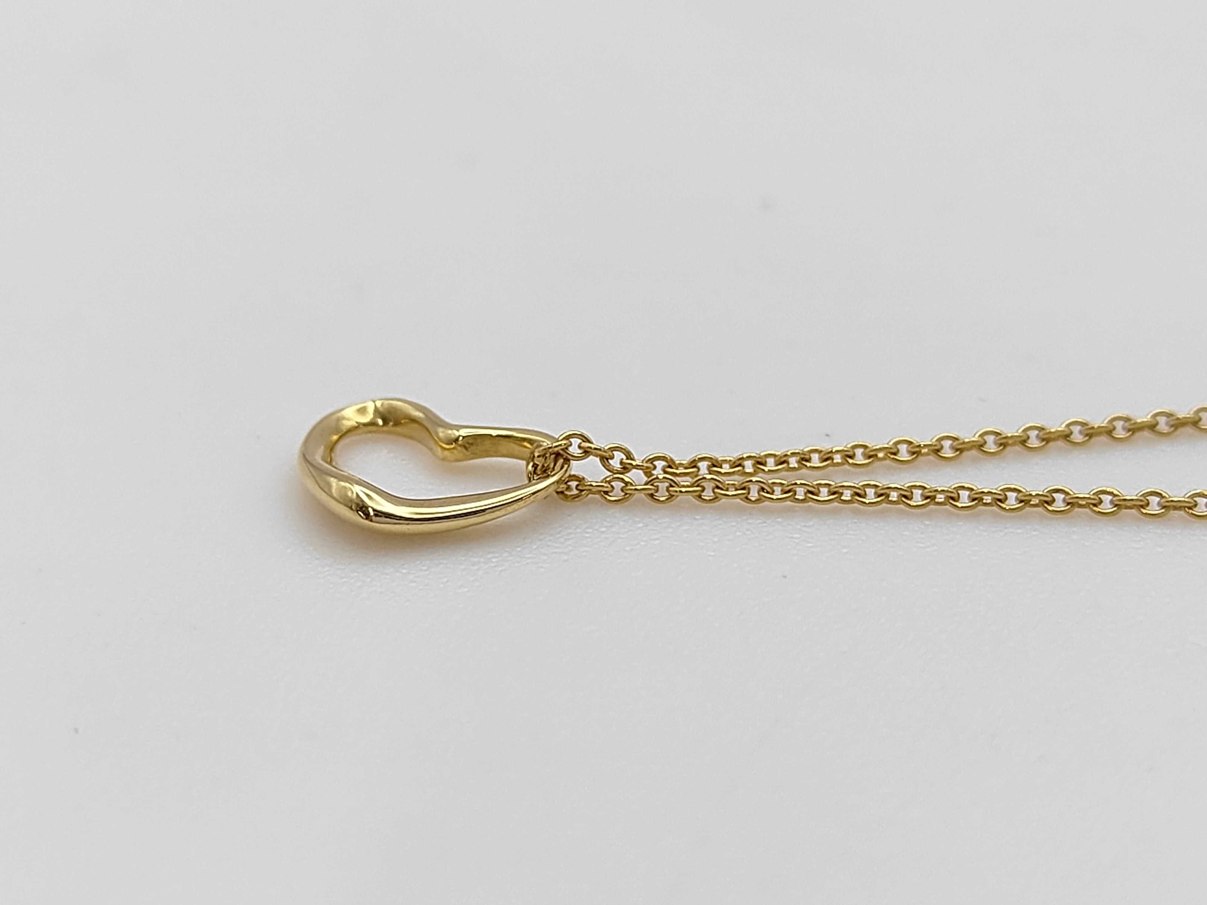 Tiffany & Co. Elsa Peretti 18K Yellow Gold Open Heart Necklace