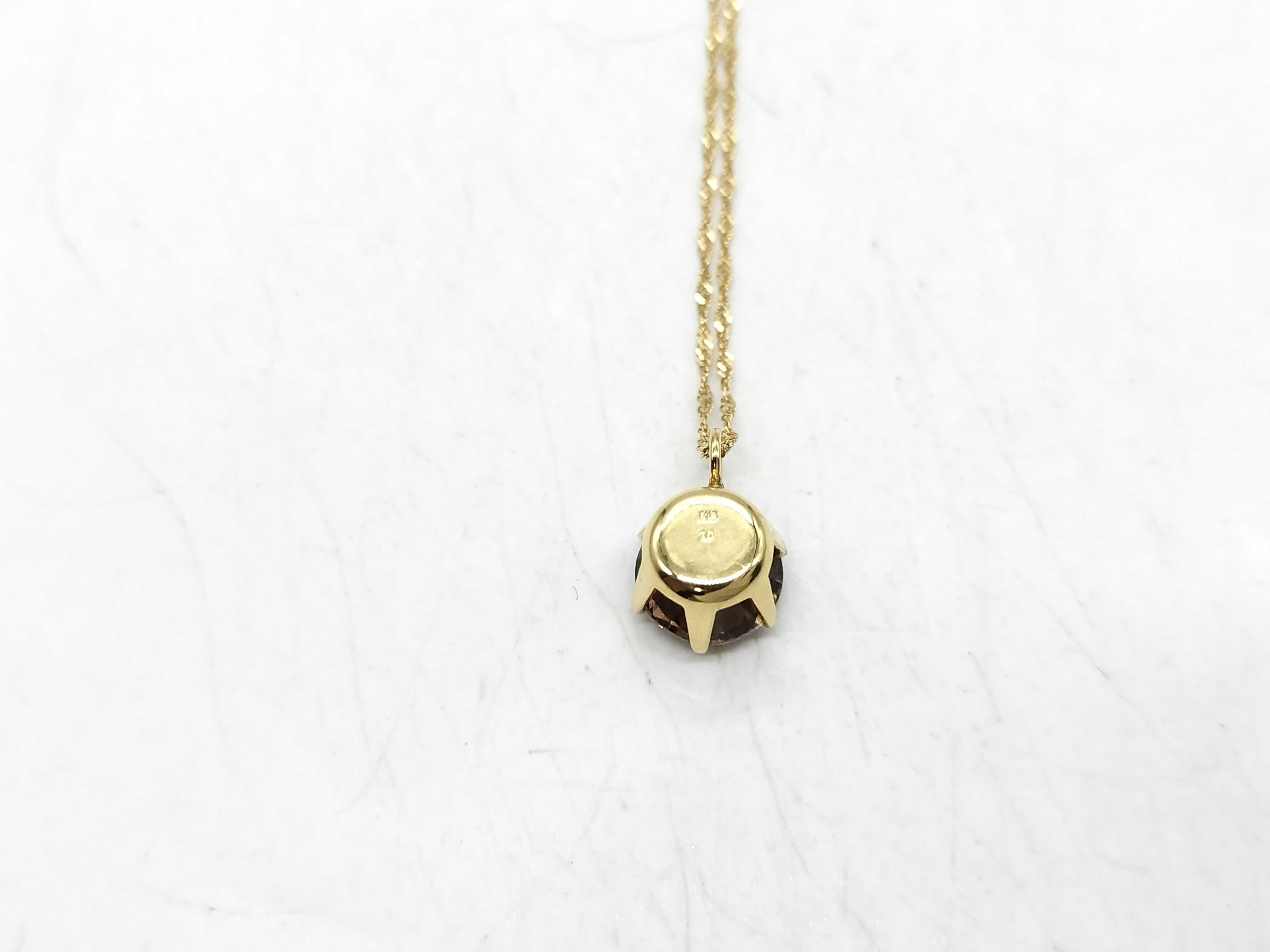 1.0 Carat Fancy Brown Diamond and 18K Yellow Gold Solitaire Pendant Necklace