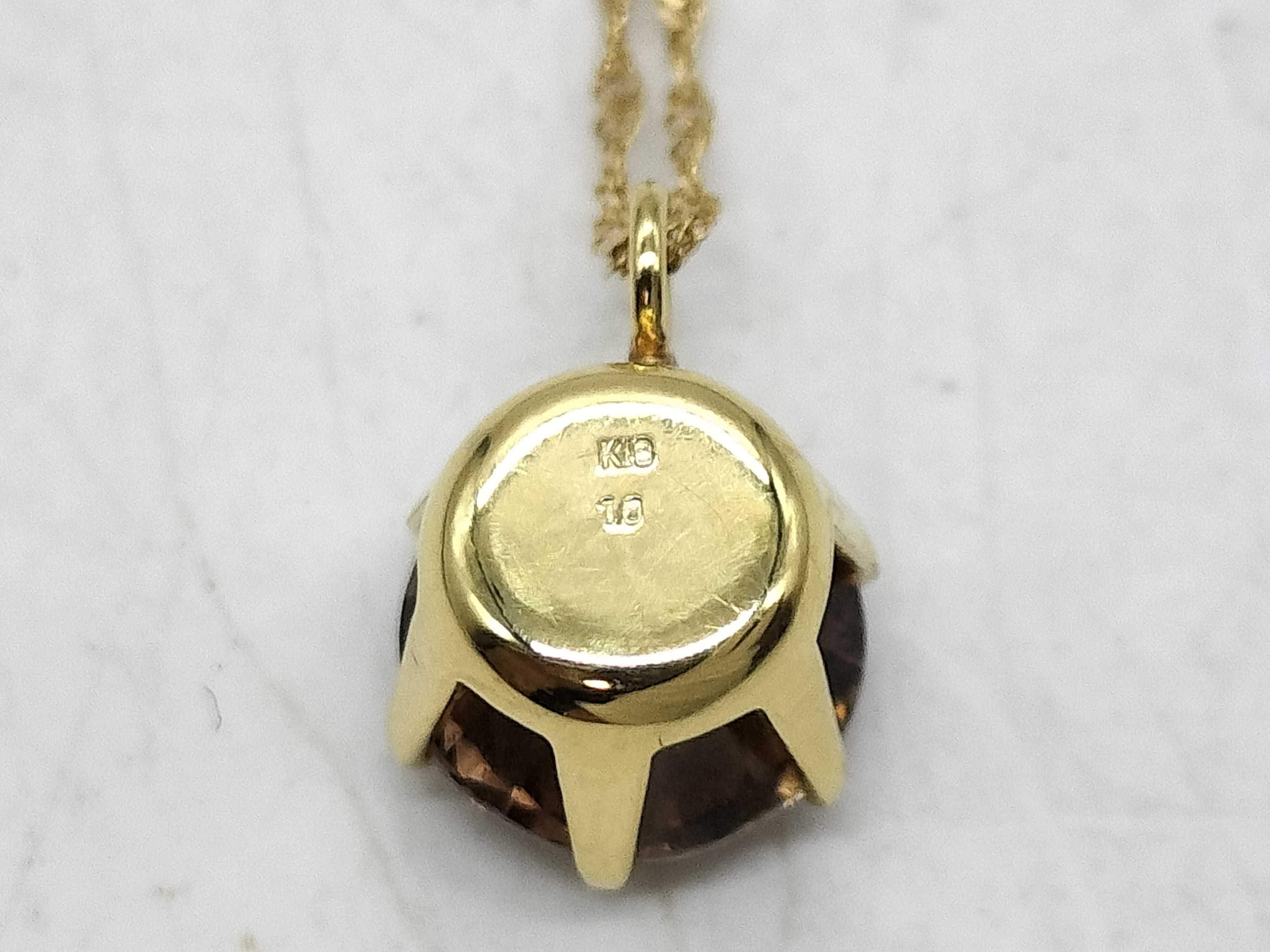 1.0 Carat Fancy Brown Diamond and 18K Yellow Gold Solitaire Pendant Necklace