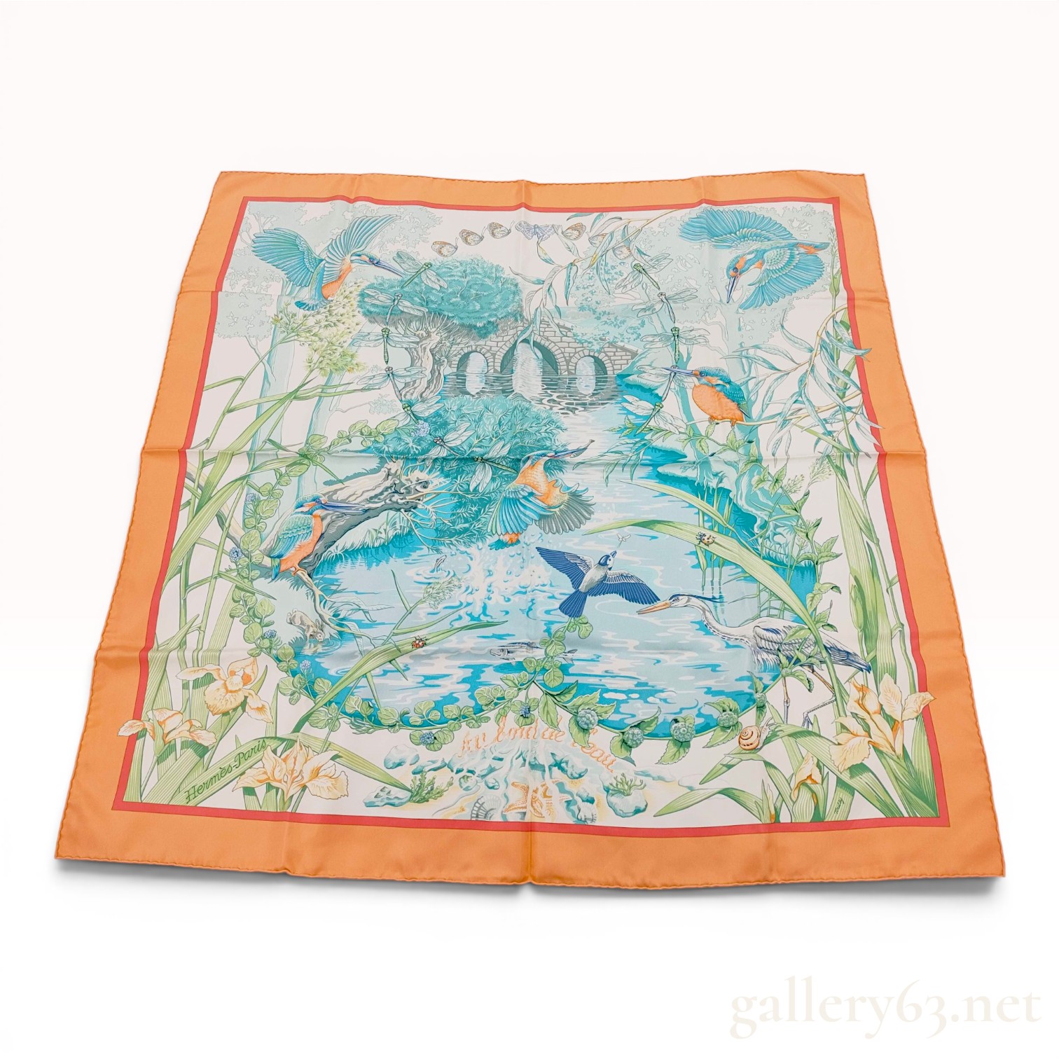 Hermes Au Bord de l'Eau Silk Scarf