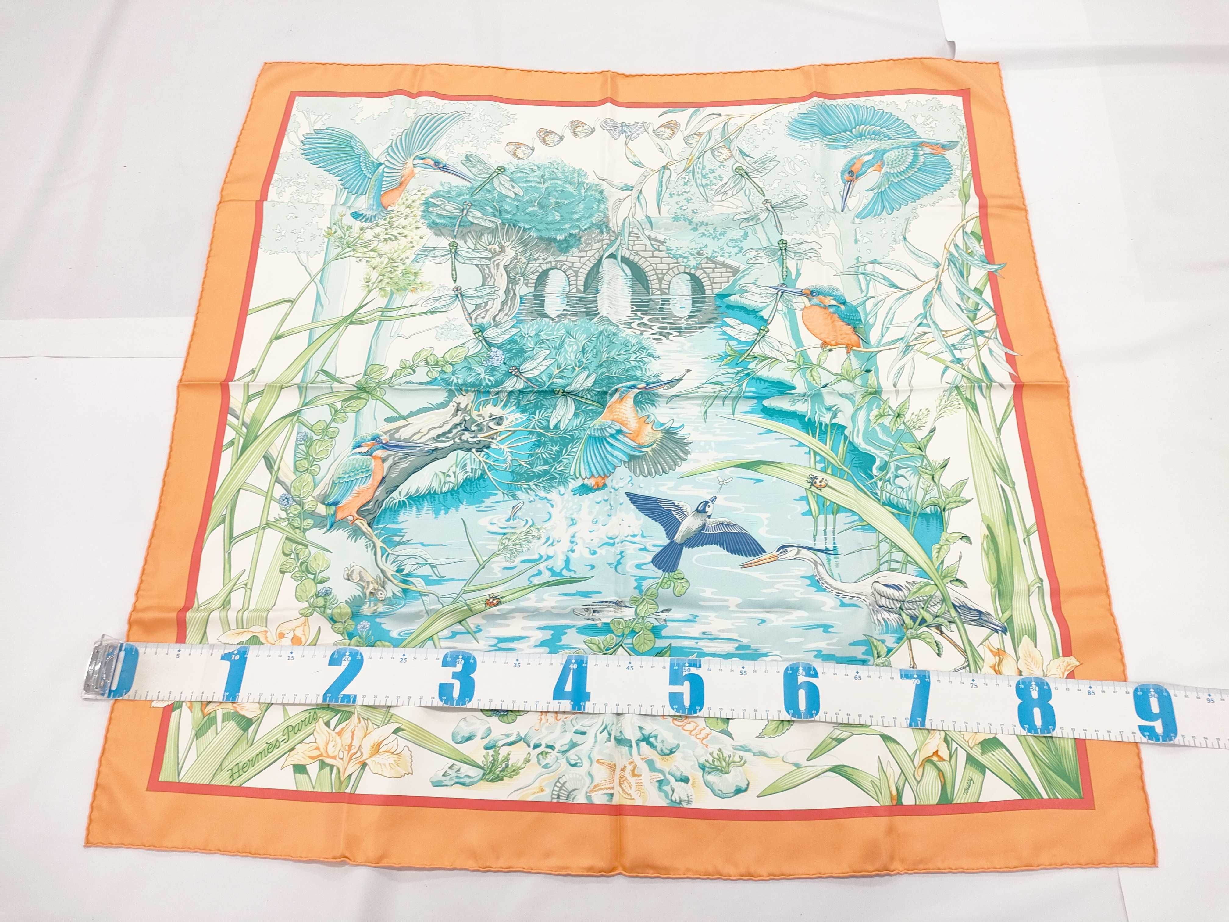 Hermes Au Bord de l'Eau Silk Scarf