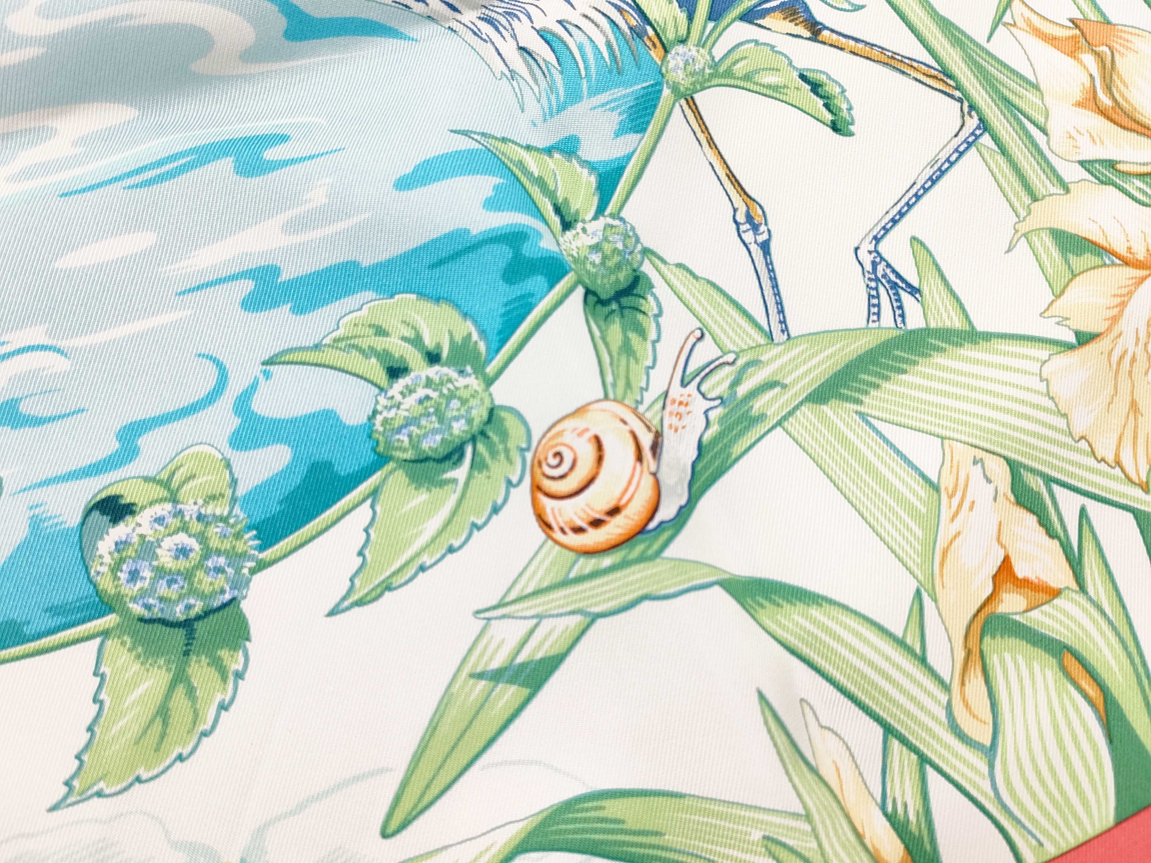 Hermes Au Bord de l'Eau Silk Scarf