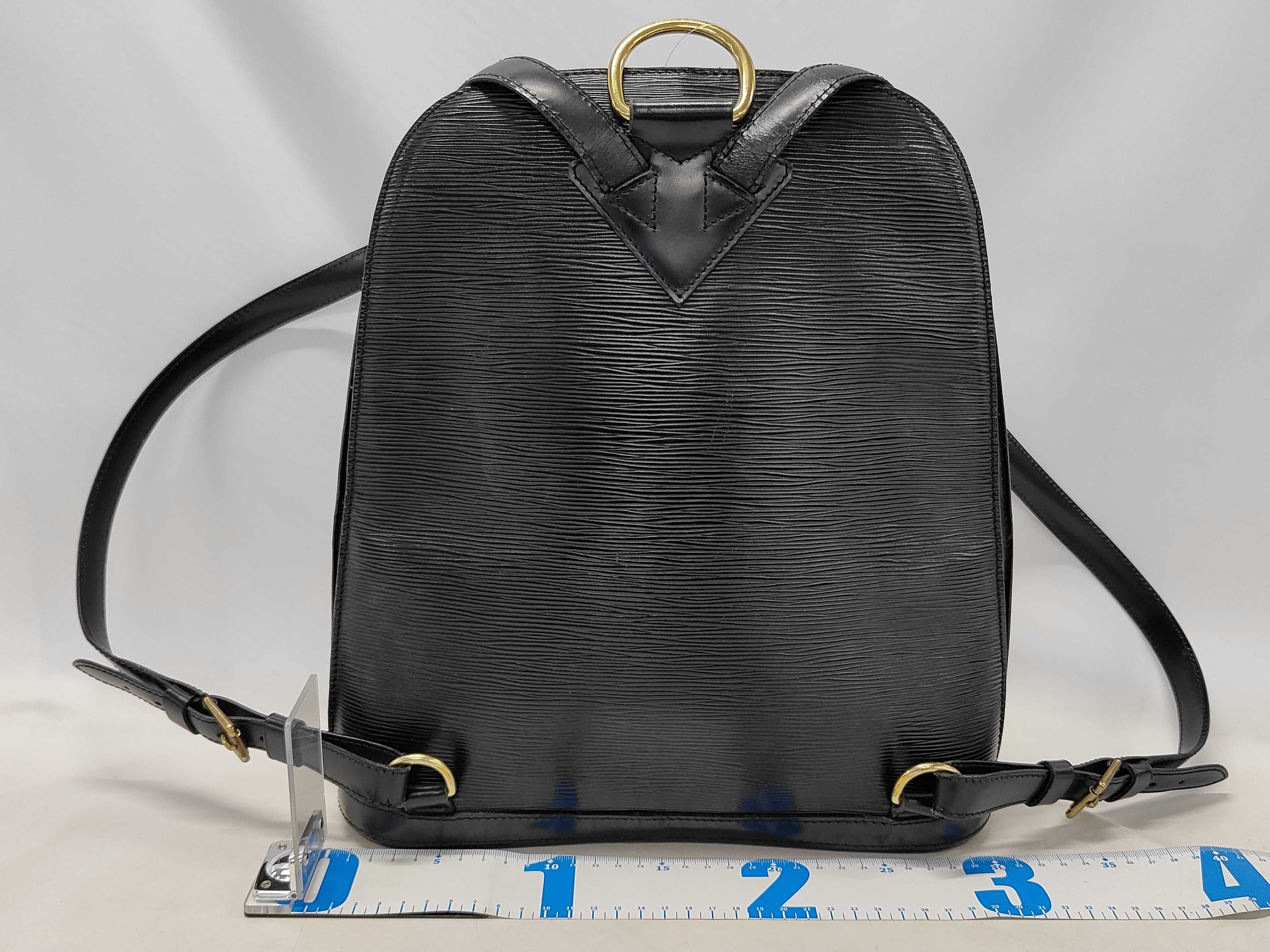 Louis Vuitton Black Epi Leather Gobelins Backpack