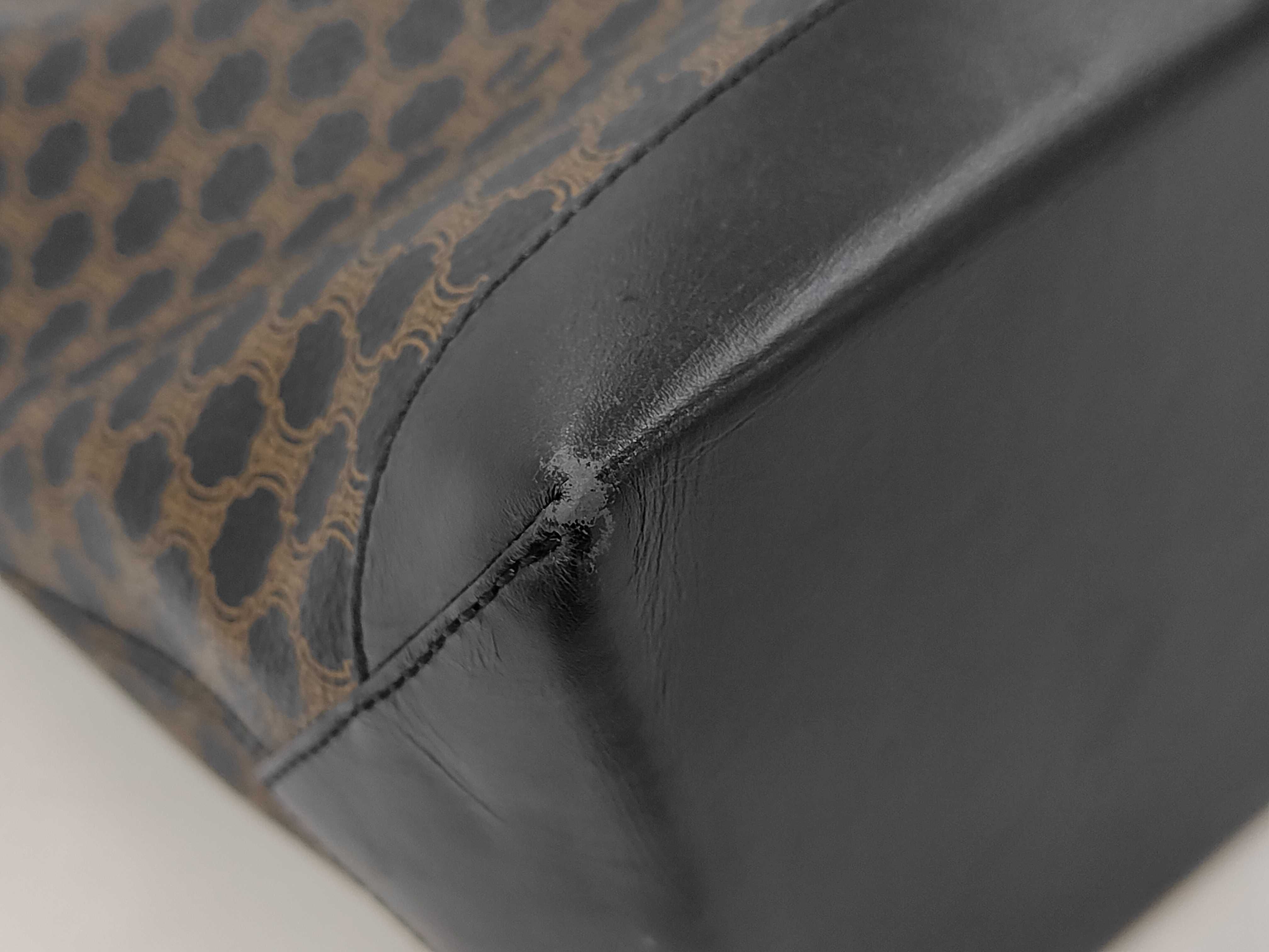 Celine Macadam Pattern Coated Canvas and Leather Tote Bag